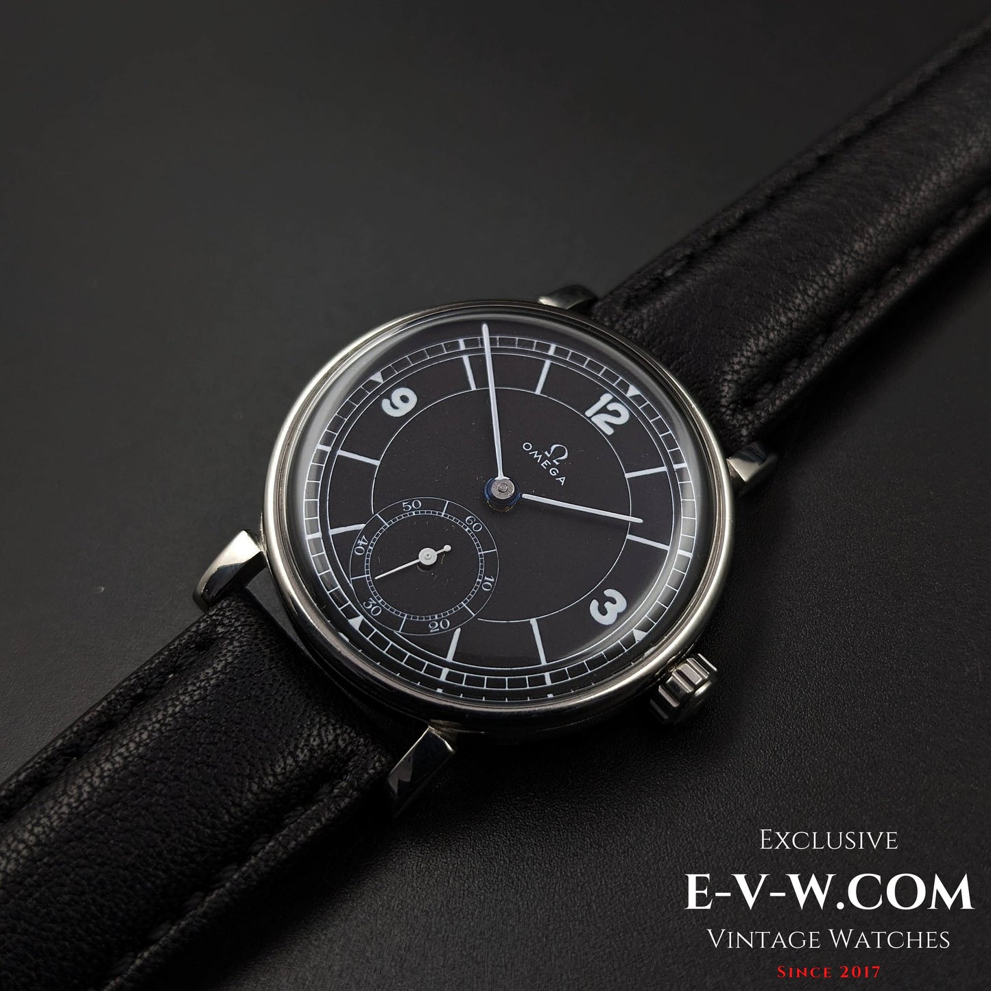 Omega Rare / Cal. 26.5 SOB T2 /Art Deco / Black Sector Dial / Vintage 1935