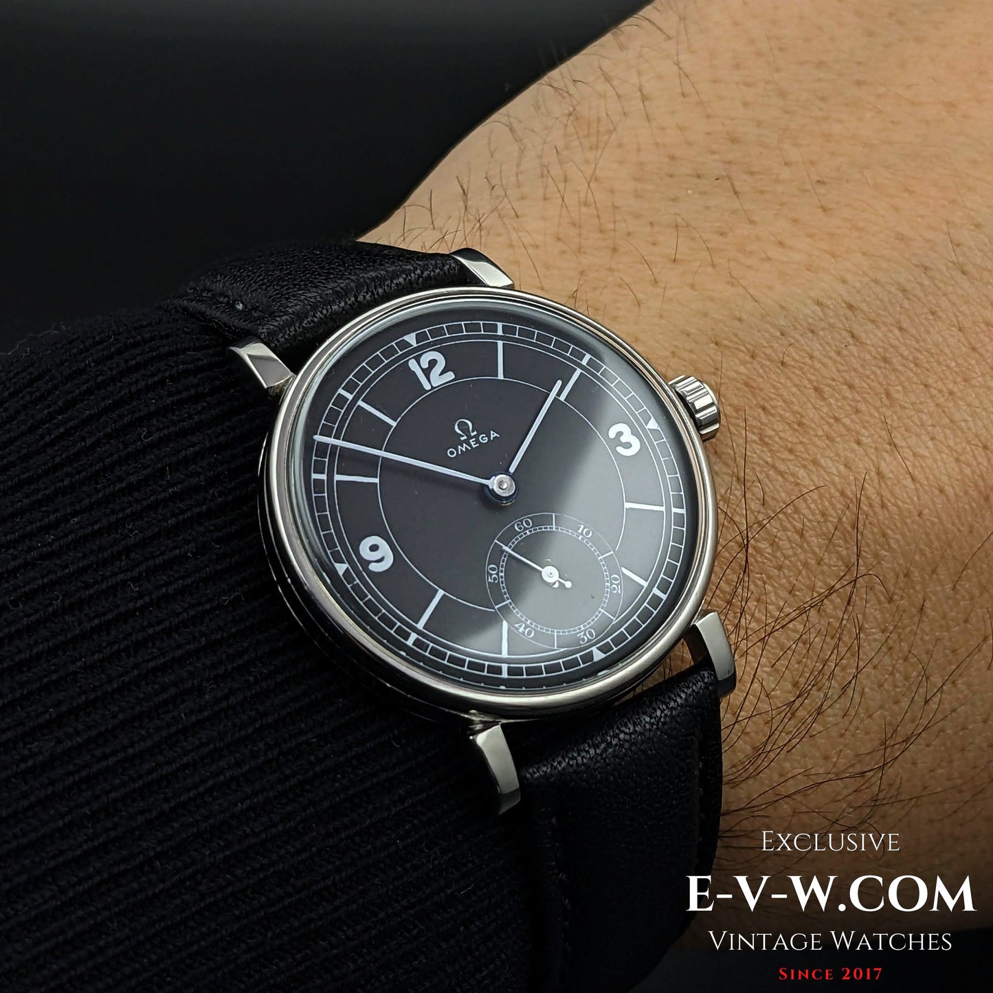 Omega Rare / Cal. 26.5 SOB T2 Vintage 1935 /Art Deco / Black Dial