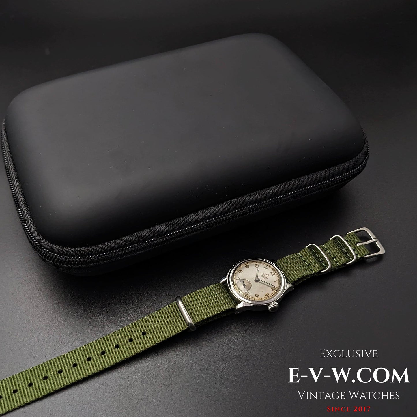 Rare Omega Officer/  WW2 for the Swedish Officers/ Cal. 26.5 SOB T2 / Vintage 1939 / Military