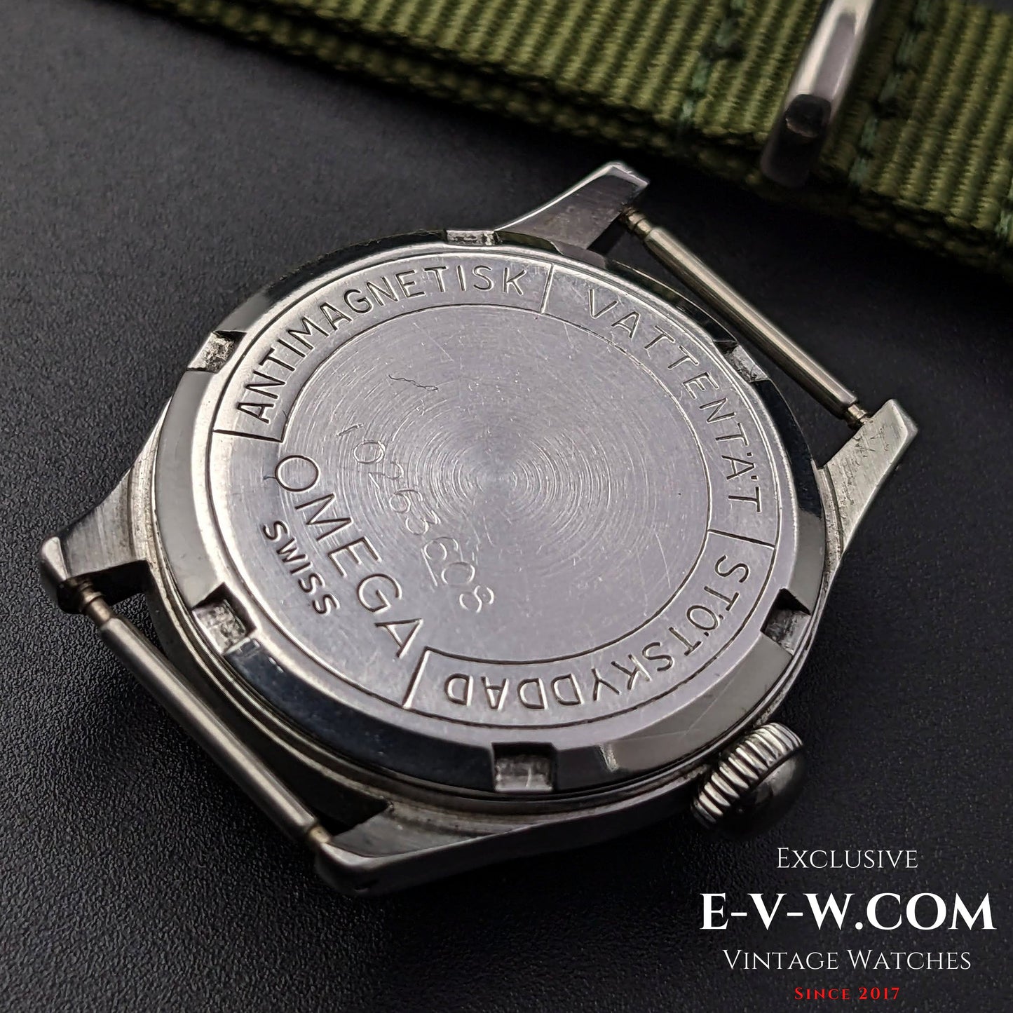 Rare Omega Officer/  WW2 for the Swedish Officers/ Cal. 26.5 SOB T2 / Vintage 1939 / Military