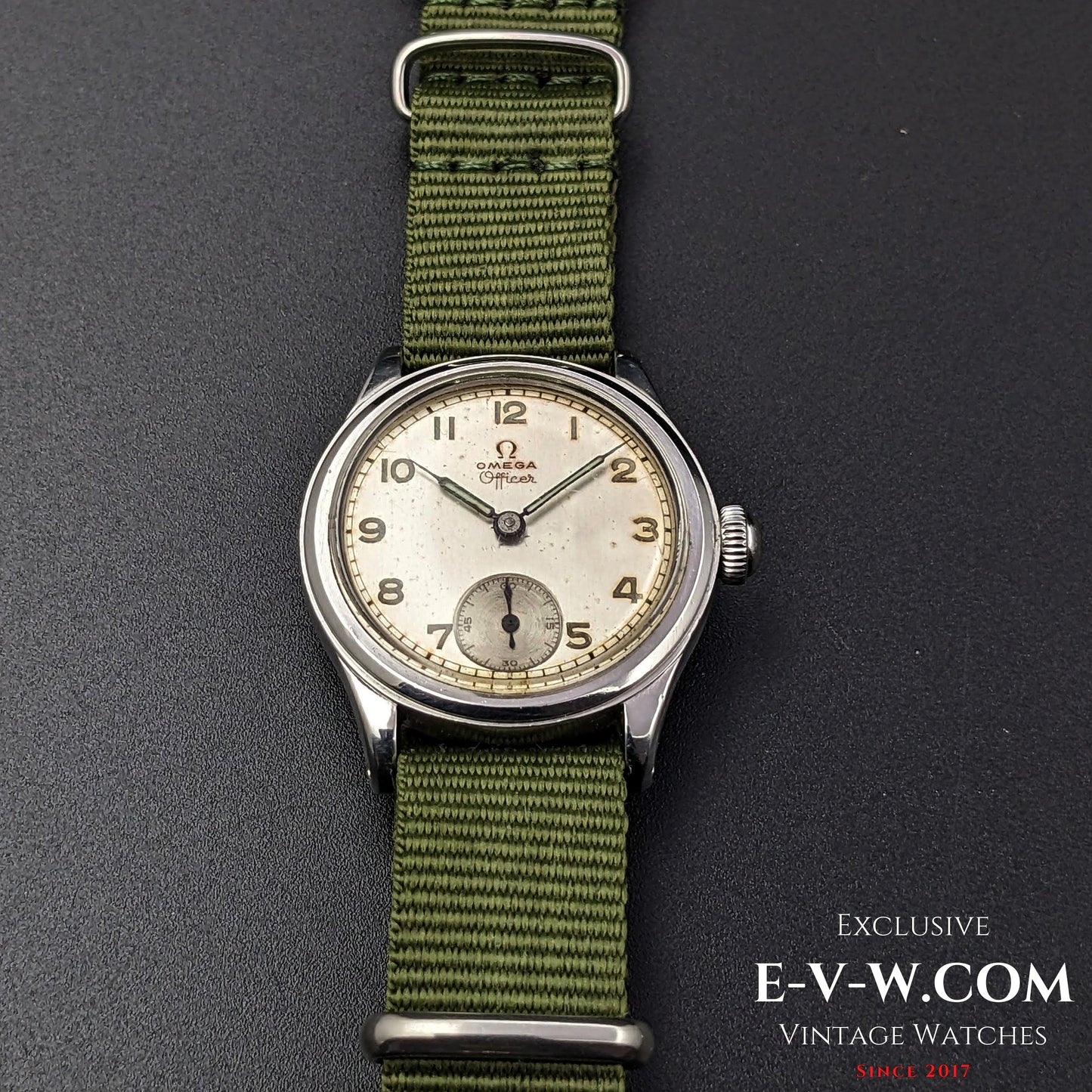 Rare Omega Officer/  WW2 for the Swedish Officers/ Cal. 26.5 SOB T2 / Vintage 1939 / Military