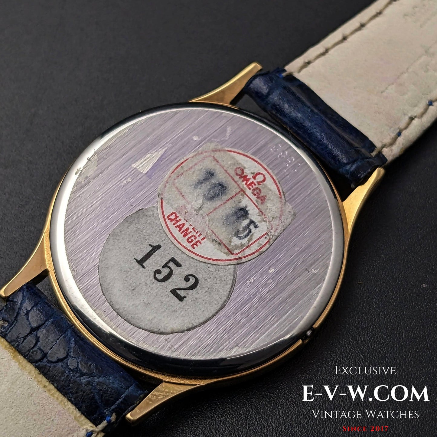 Omega De Ville Quartz Gold Plaque original Omega sticker on the back / Cal. 1365 / Ref.191 0130 1 / Vintage 1984