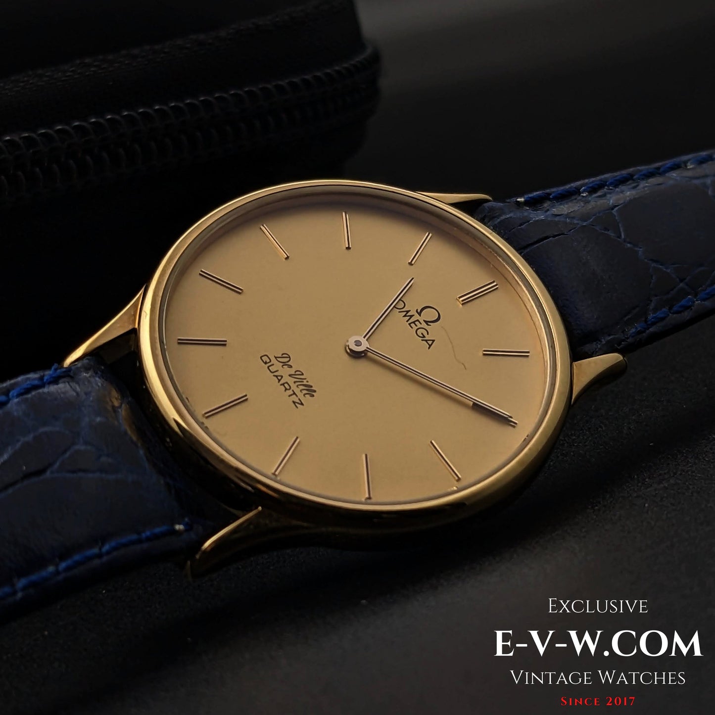 Omega De Ville Quartz Gold Plaque / Cal. 1365 / Ref.191 0130 1 / Vintage 1984