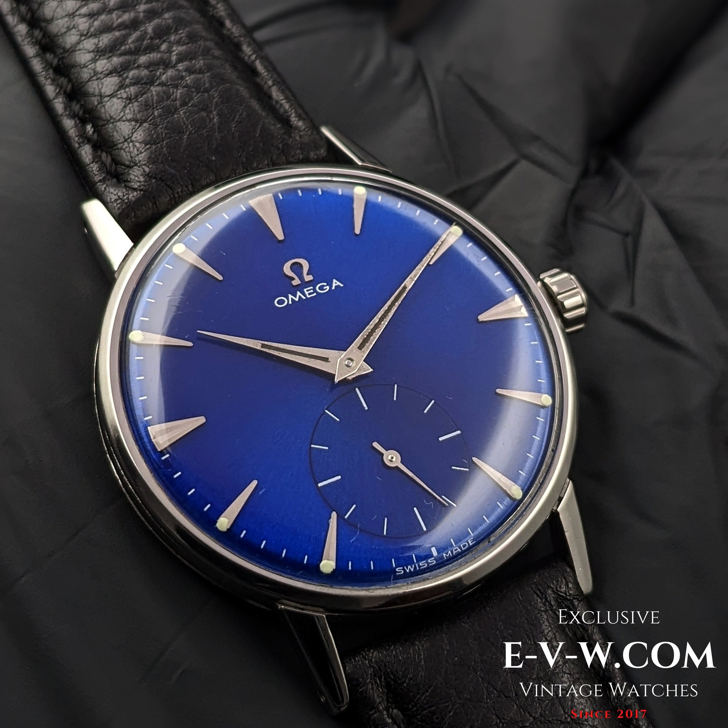 Omega hot Oversize Jumbo Vintage 39mm blau