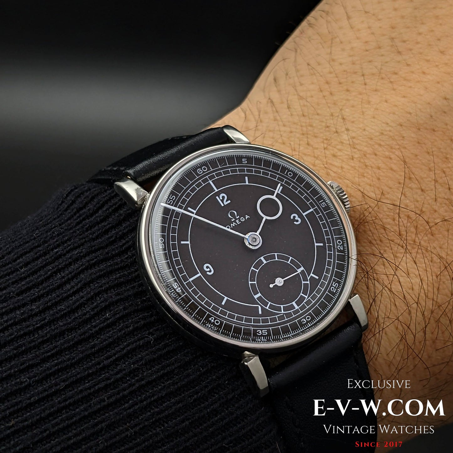 Omega Black Sector Dial /  Pontifex Hands / cal.26.5 / Vintage 1935