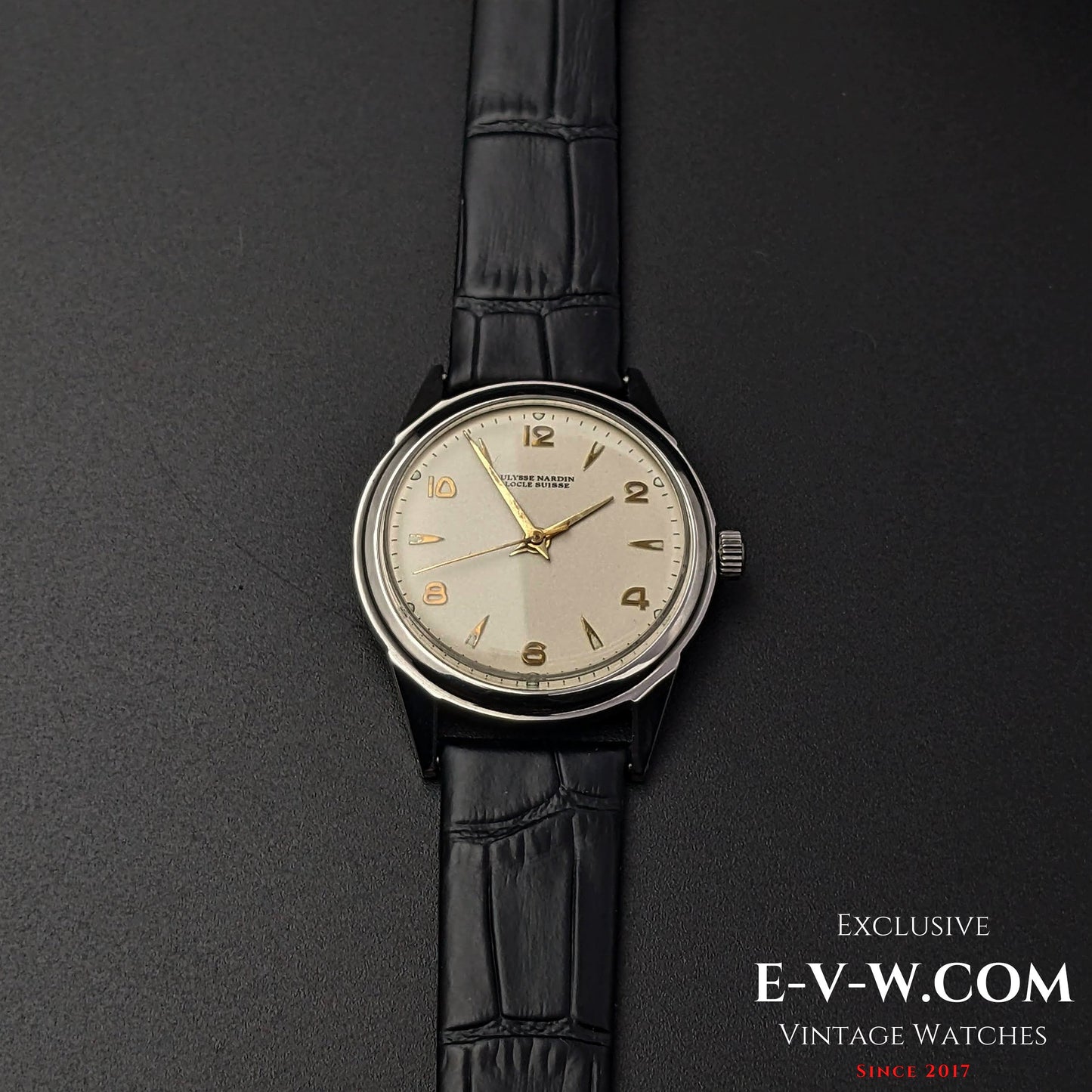 Rare Ulysse Nardin Locle Suisse WWII Vintage 1940s