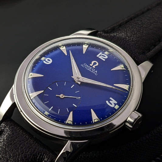 Omega Automatic Bumper / Vintage 1950 / Blue Dial / cal 342/ Ref. 2576-11