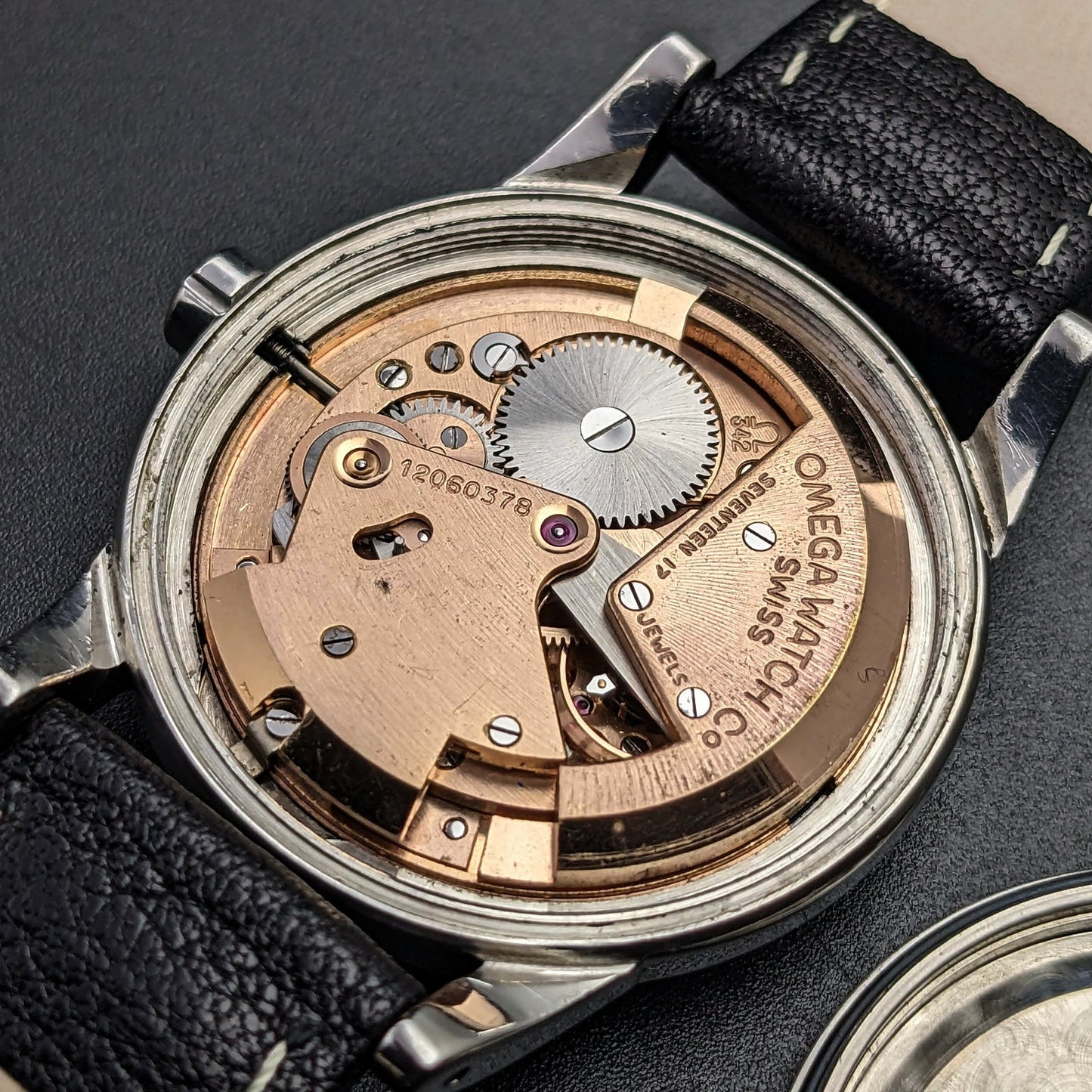 Omega Automatic Bumper / Vintage 1950 / Blue Dial / cal 342/ Ref. 2576-11