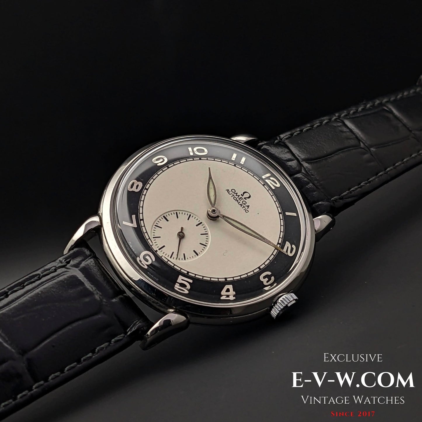 Vintage 1947 Omega Bull's Eye Dial Automatic Bumper / Ref 2398-1 / cal.332 /