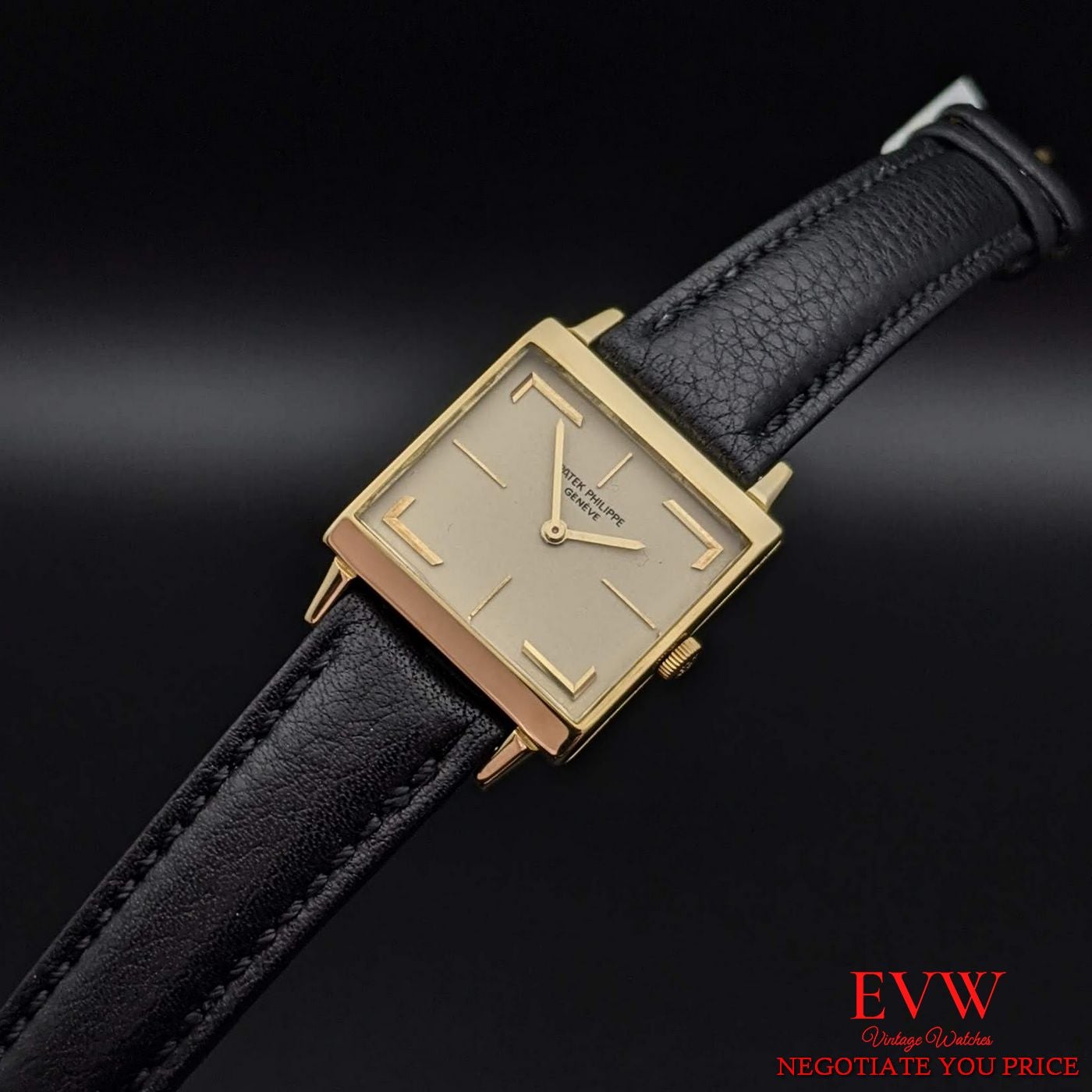 vintage watch Patek Philippe Square 18k Gold ref 3406 - cal 23-300
