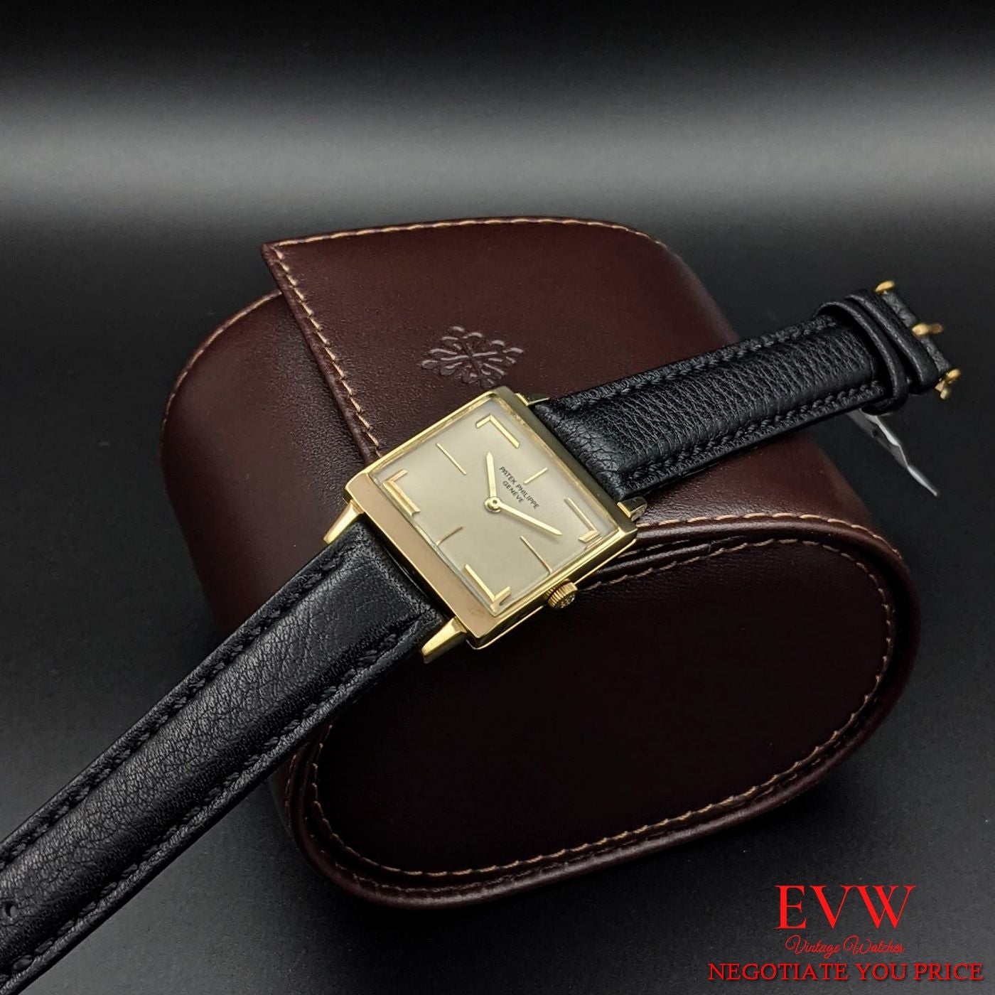 vintage watch Patek Philippe Square 18k Gold  ref 3406