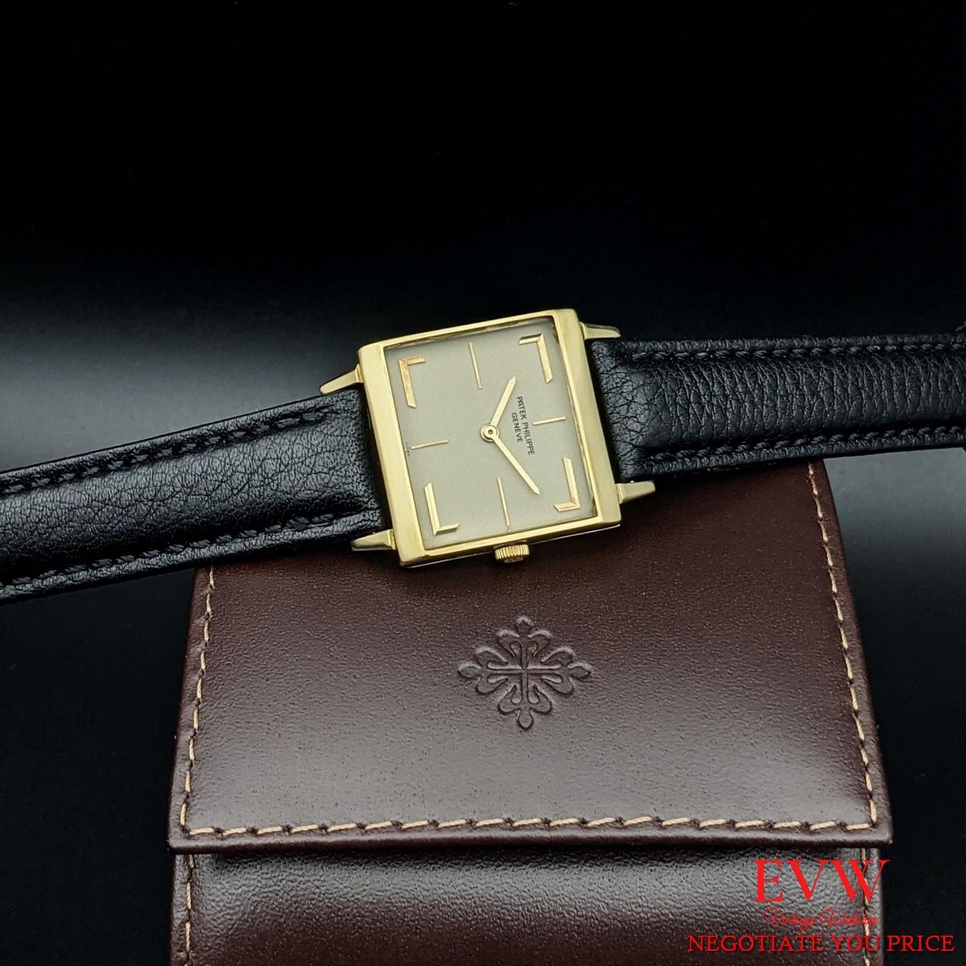 vintage watch Patek Philippe Square 18k Gold ref 3406
