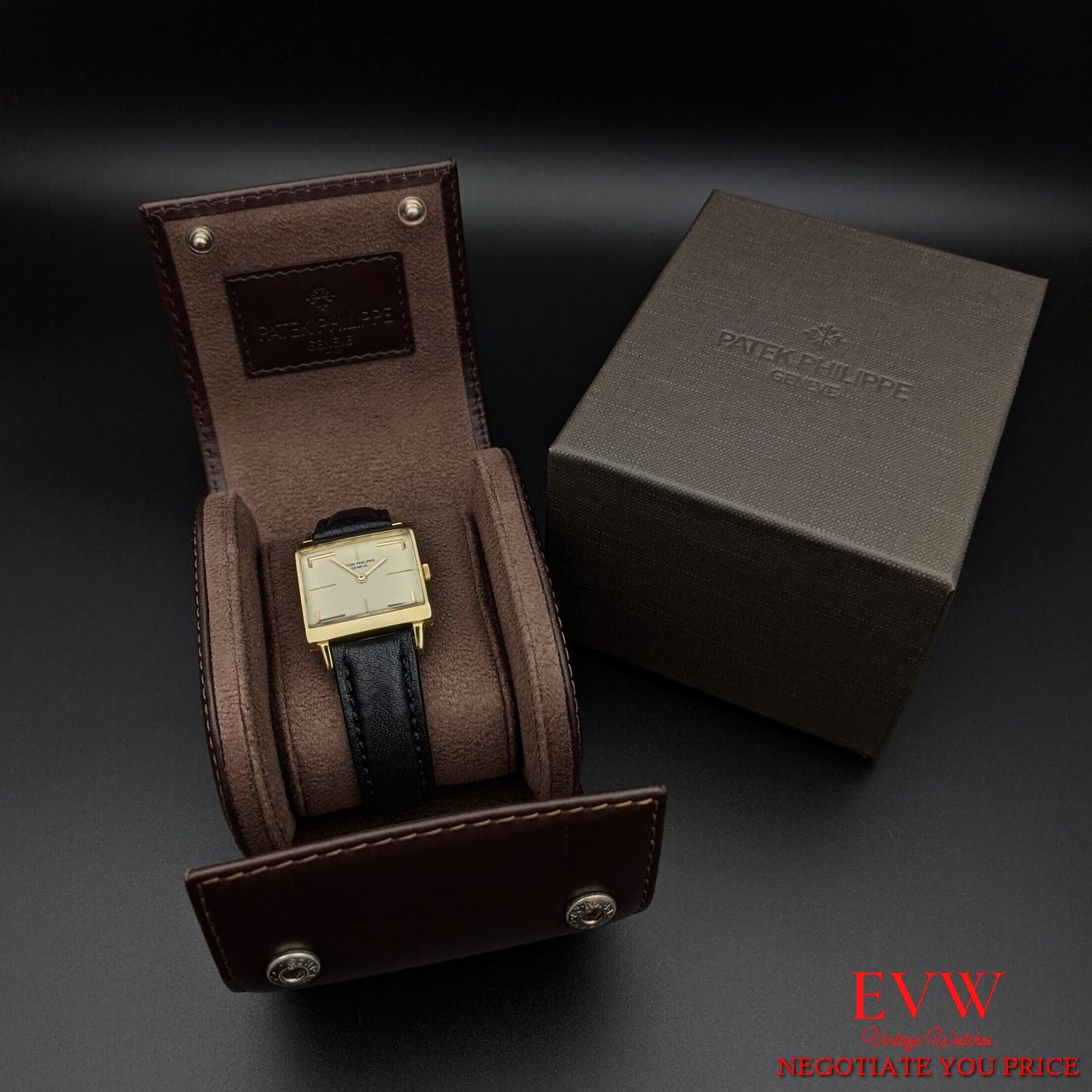 vintage watch Patek Philippe Square 18k Gold ref 3406