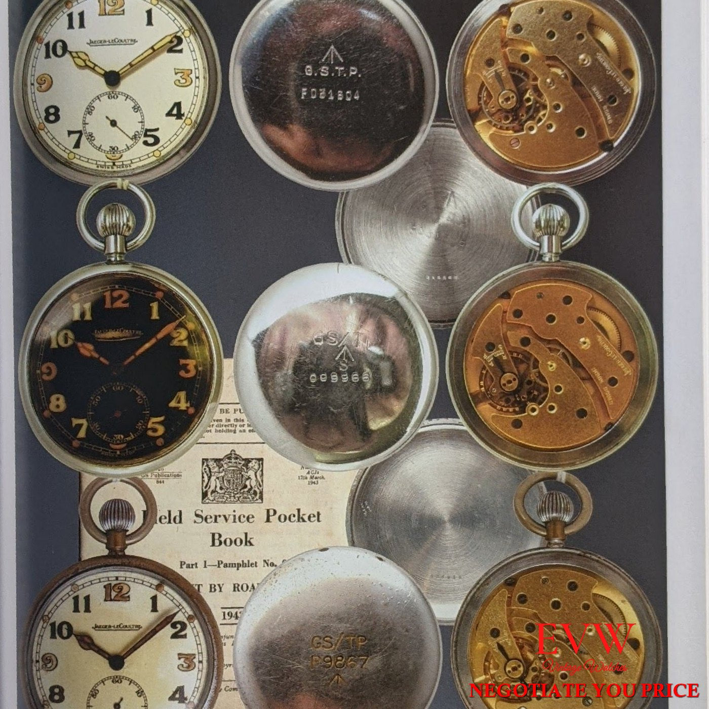 Pocket Watch Jaeger-LeCoultre British Army WWII Military G.S.T.P