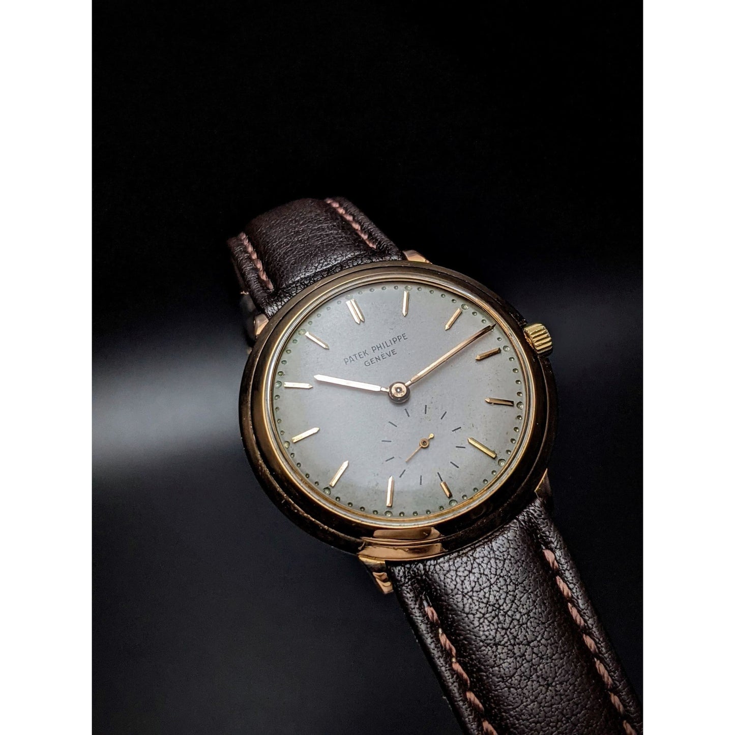 Patek Philippe Calatrava from 1954 with unique 18K Rose Gold case / Documents - E-V-W.com