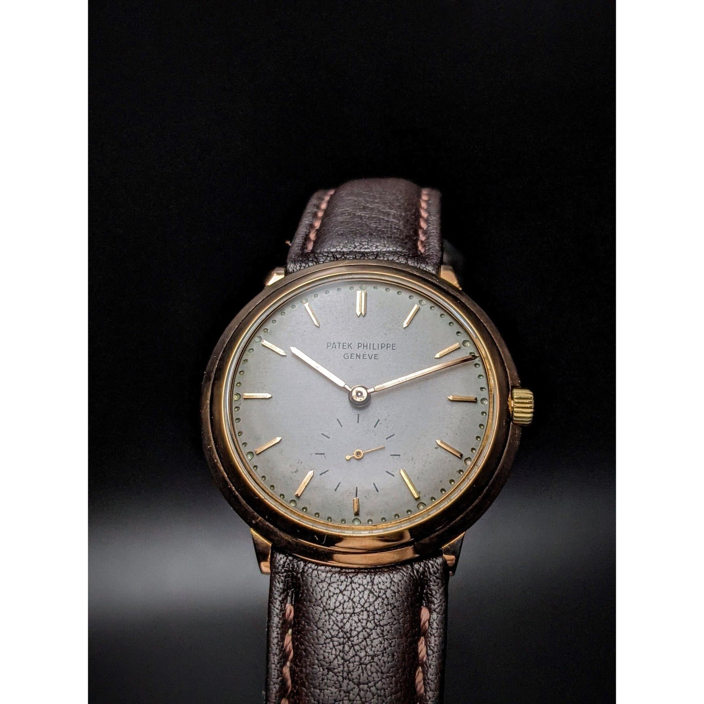 Patek Philippe Calatrava from 1954 with unique 18K Rose Gold case / Documents - E-V-W.com
