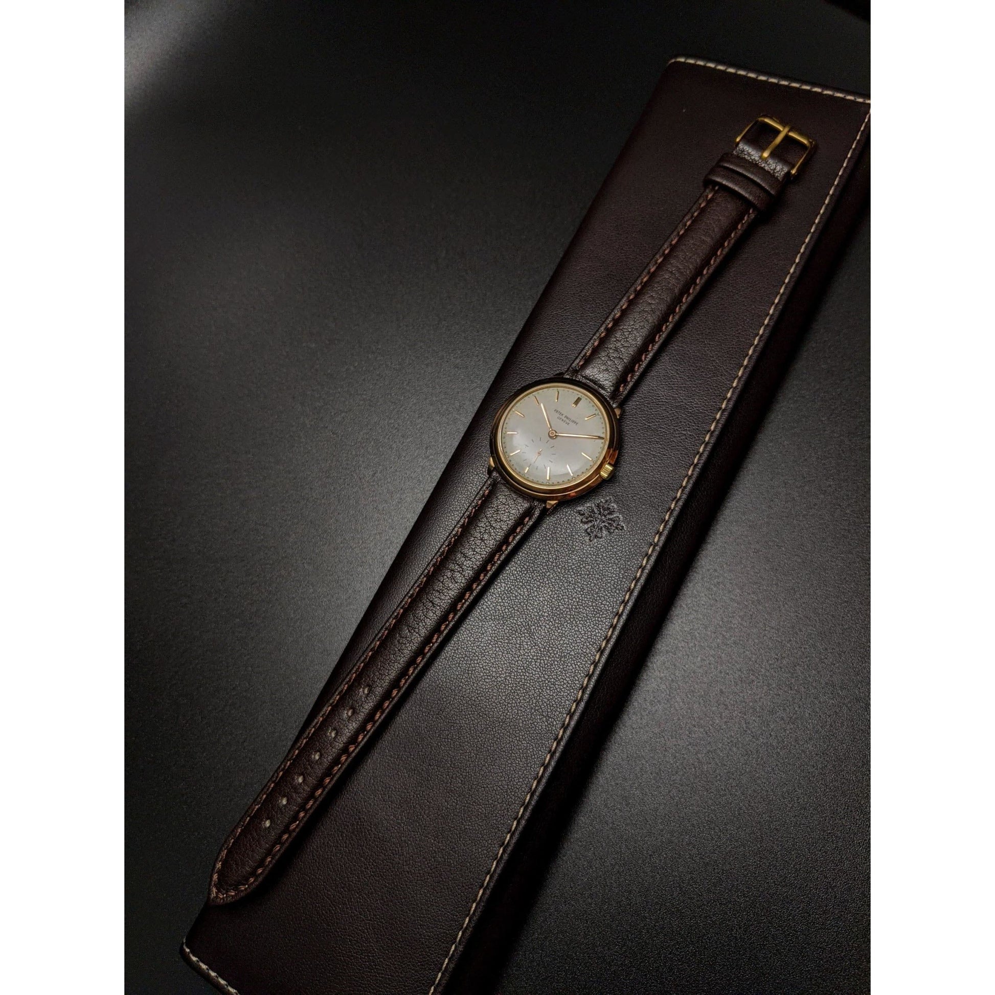 Patek Philippe Calatrava from 1954 with unique 18K Rose Gold case / Documents - E-V-W.com