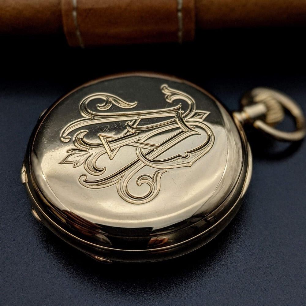 Antique Patek Philippe 18k Gold Pocket Watch 1877 