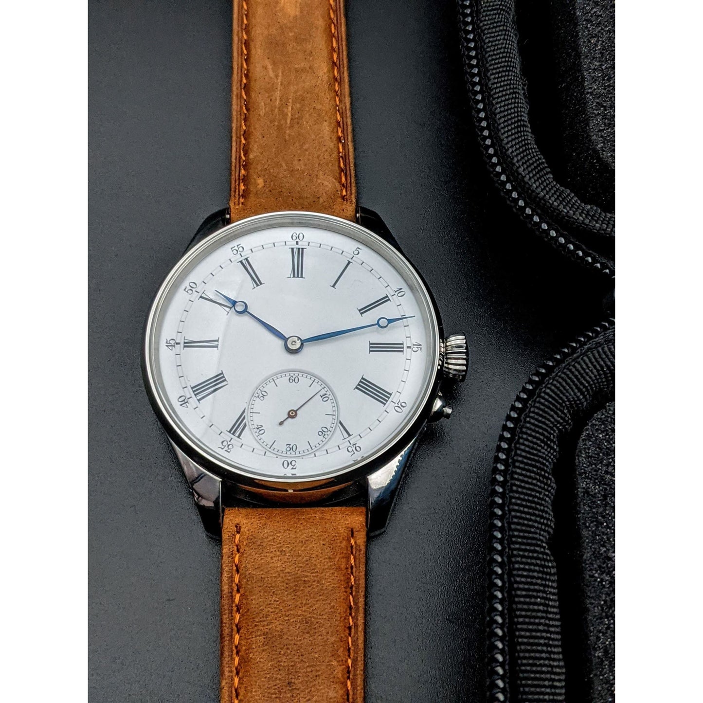 Rare Pocket Watch Conversion / Big Watch 48mm / Serviced - E-V-W.com