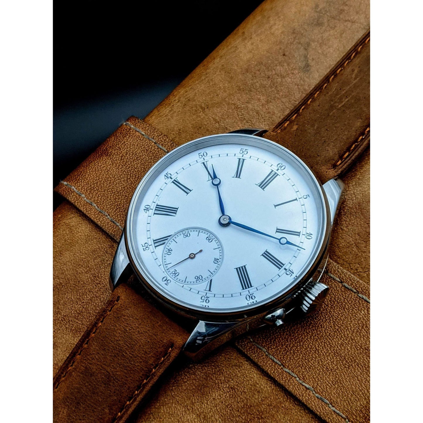 Rare Pocket Watch Conversion / Big Watch 48mm / Serviced - E-V-W.com