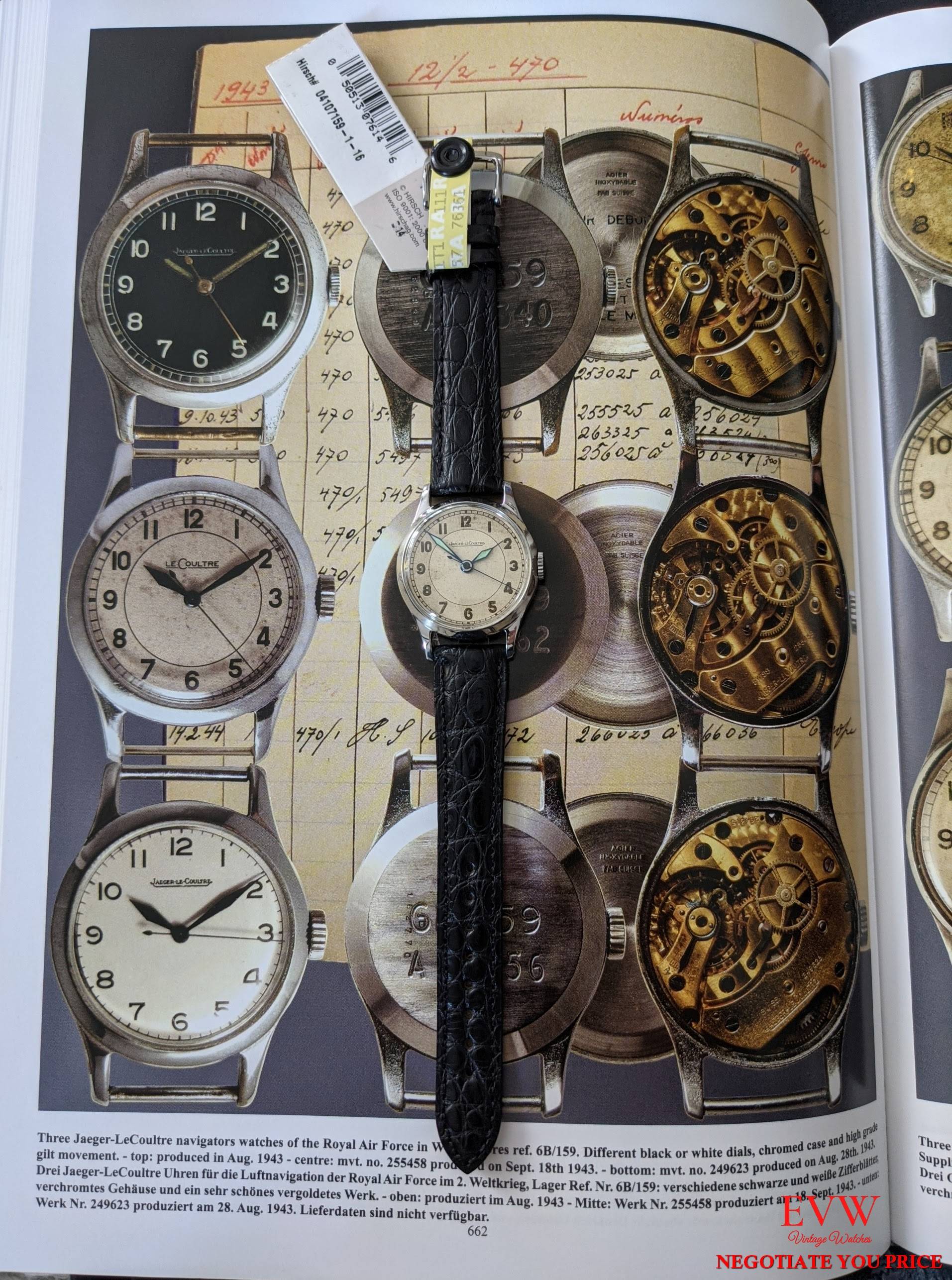 Vintage Watch Jaeger-LeCoultre Royal Air Forces WWII Military Cal. P478