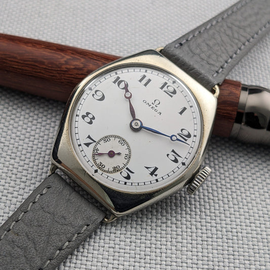 103 Years Old Omega Antique 1923 Watch / Cal 26.5 SOB Movement / Serviced dial