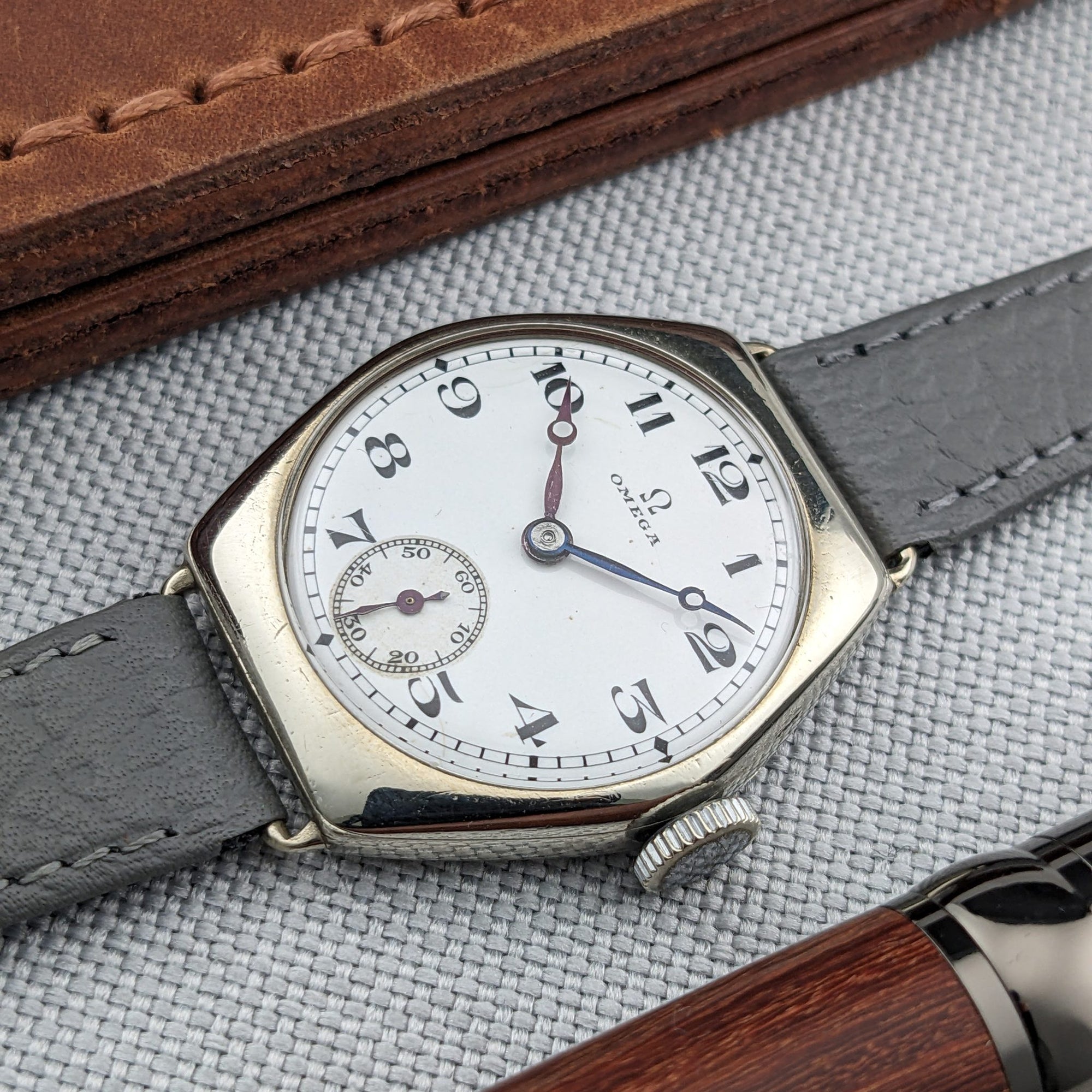 103 Years Old Omega Antique 1923 Watch / Cal 26.5 SOB Movement / Serviced vintage watch