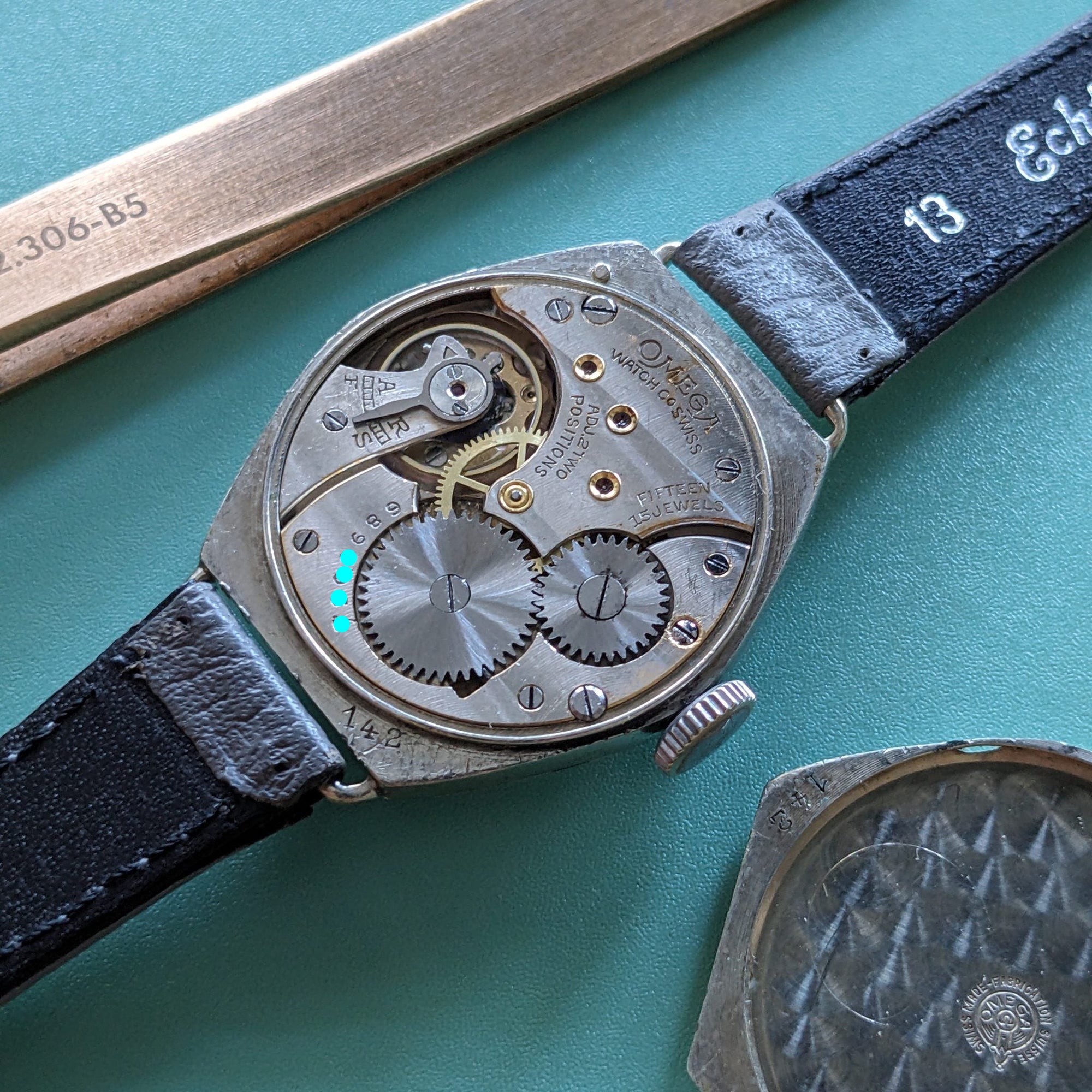 103 Years Old Omega Antique 1923 Watch / Cal 26.5 SOB Movement / Serviced vintage watch