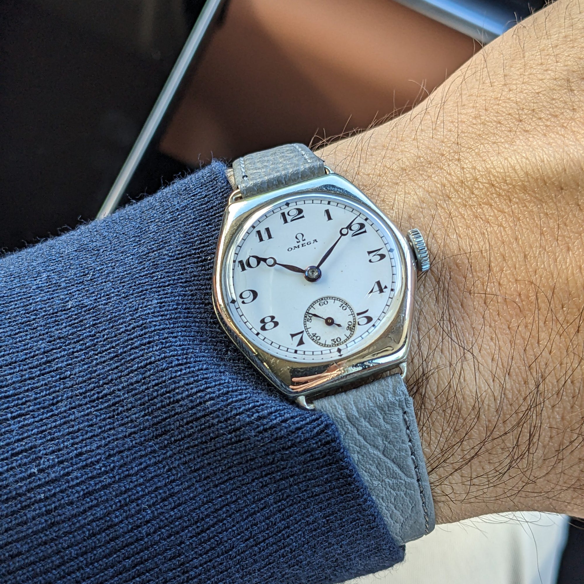 103 Years Old Omega Antique 1923 Watch / Cal 26.5 SOB Movement / Serviced vintage watch