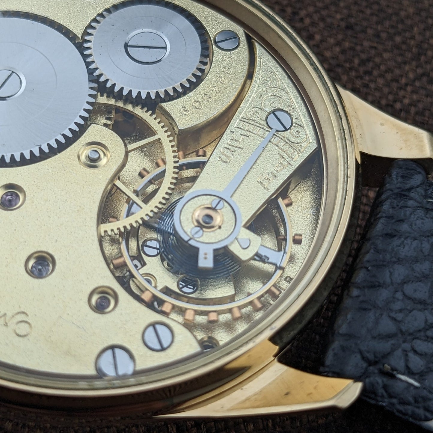 108 Years Old Antique Omega pocket Watch Movement / Antique Gilded Cal 19LB Movement / Serviced vintage watch