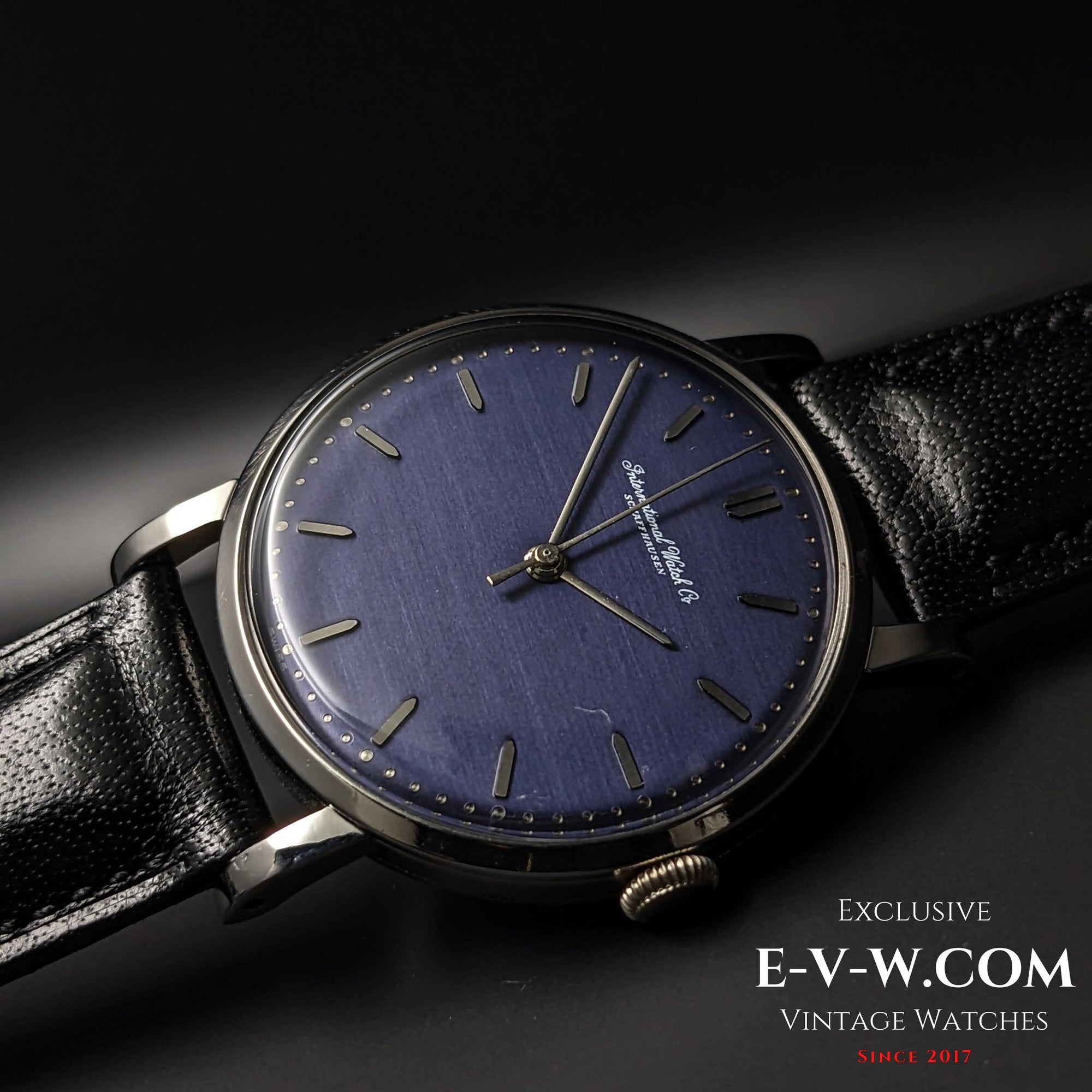 59 Years Old Vintage IWC Schaffhausen Classic / Original Blue Colored Dial / Cal. 89 / vintage 1965