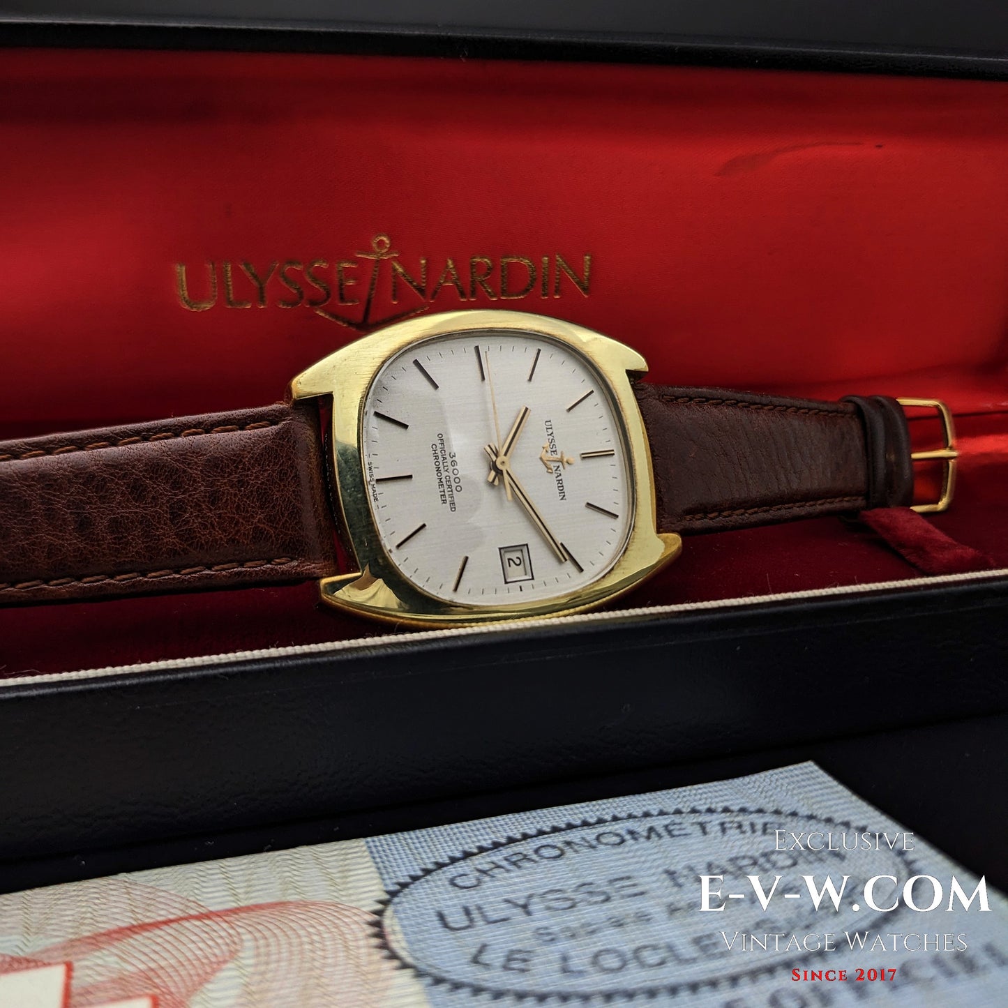 54 Years Old Vintage Ulysse Nardin 36000 Automatic OfficiallyCertifiedChronometer/Cal NB11QU/1970s