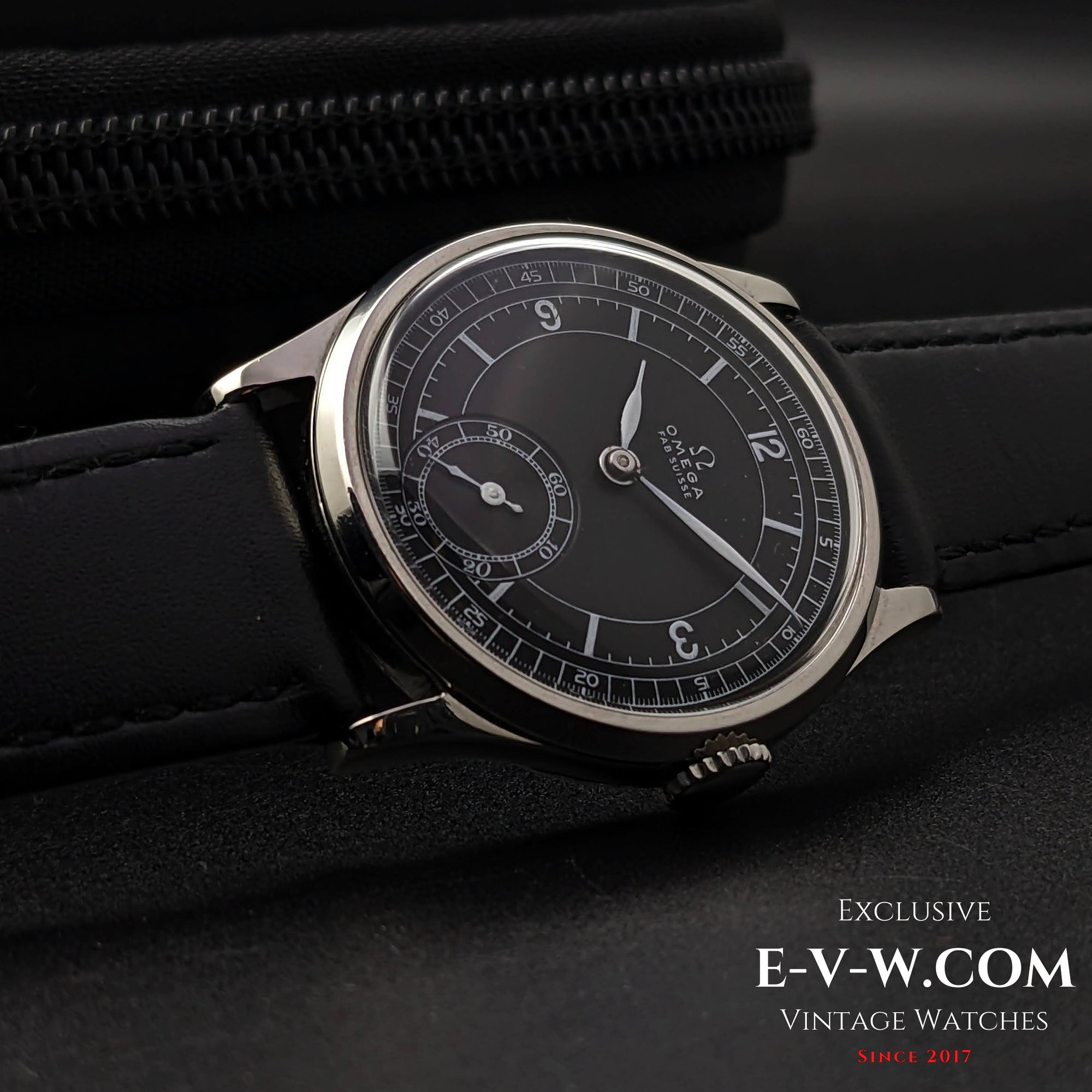 88 Years Old Vintage Omega FAB SUISSE / Black Dial   / Cal.26.5SOBT2 / 1935Vintage