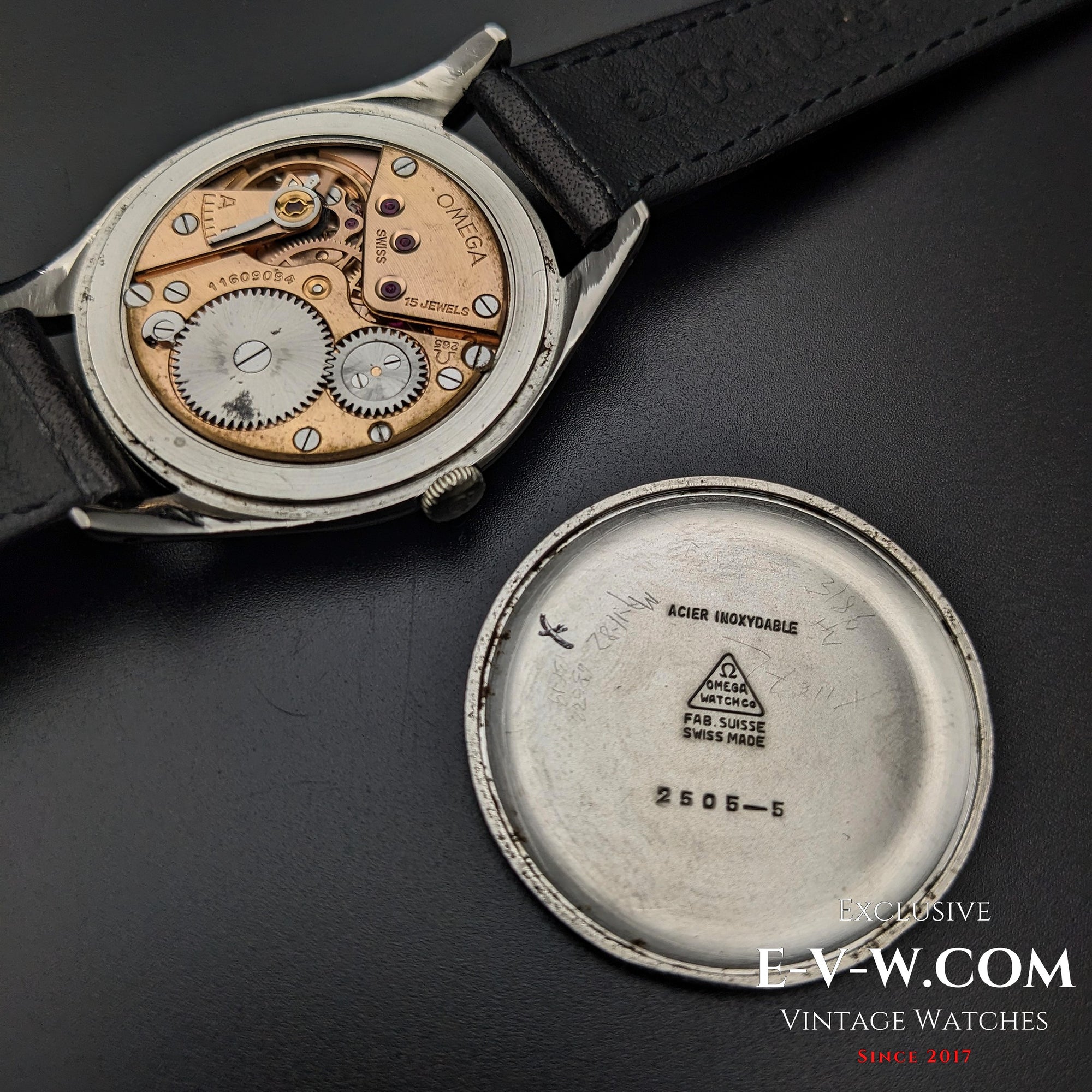 77 Years Old Vintage Omega Sector Dial / Oversize Jumbo 38mm / Ref. 2505 / Cal. 265 / Vintage 1947