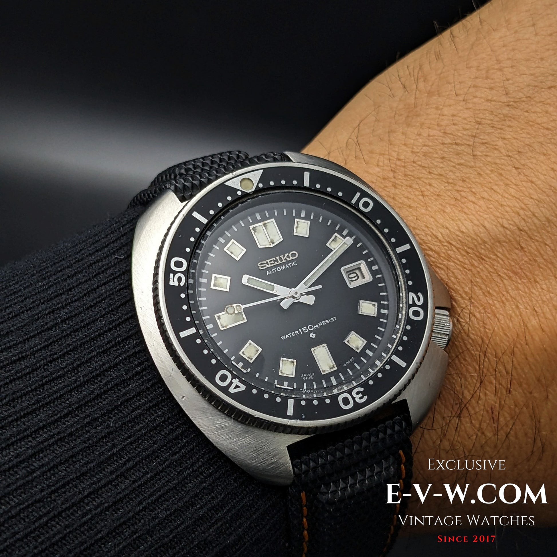 55 Years Old Vintage SEIKO Diver Capitan Willard Automatic Ref. 6105-8110 / Cal. 6105B Vintage 1970