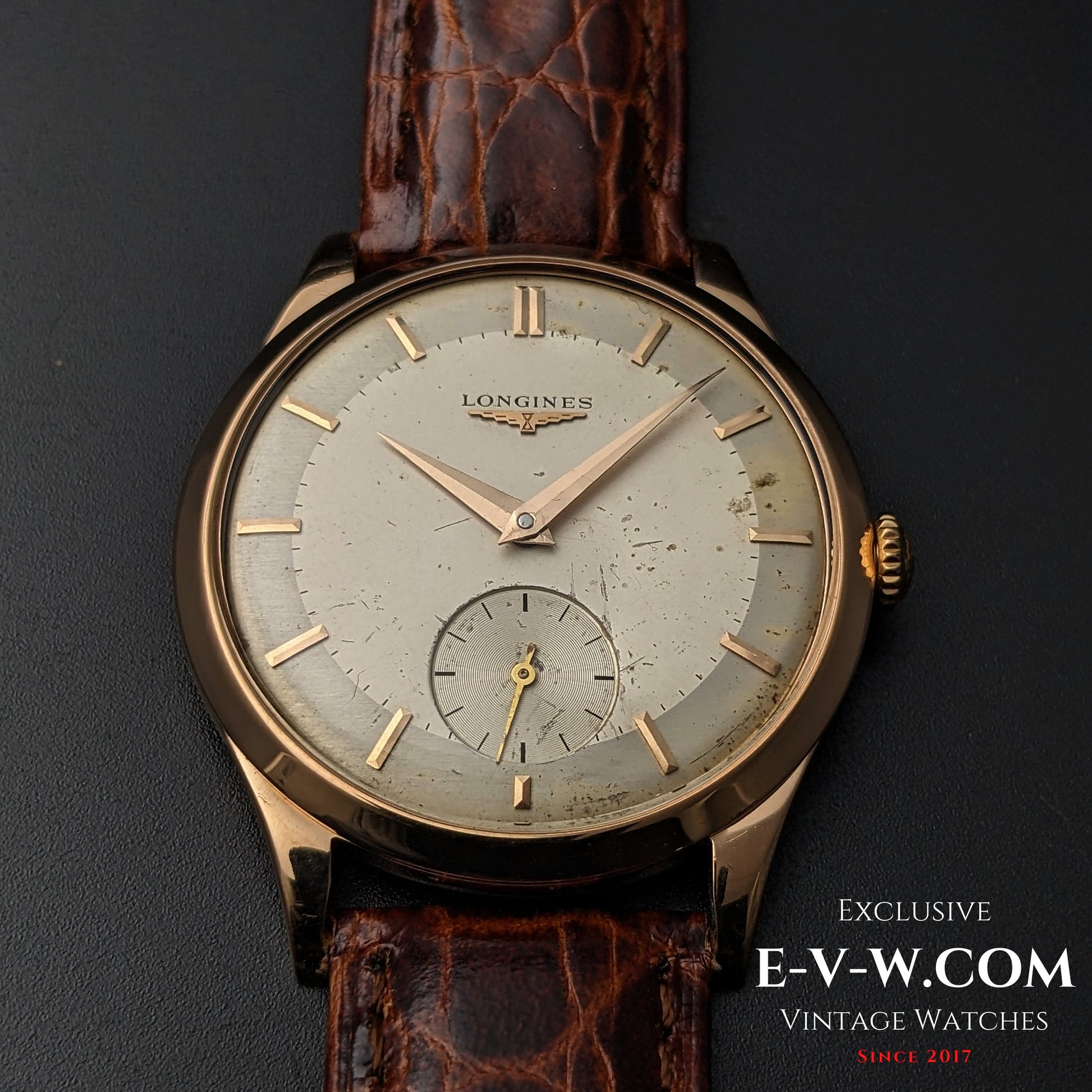 65 Years Old Vintage Longines Classic 18K Pink Gold / Cal. 30L / Vintage 1959