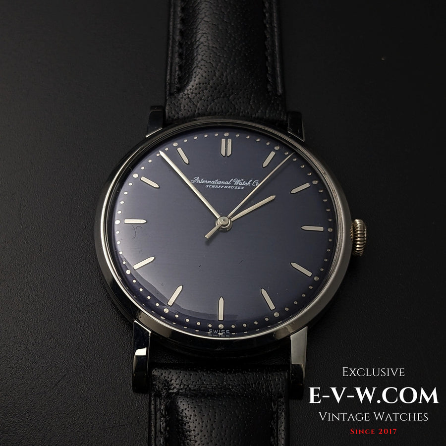 IWC Schaffhausen Classic vintage de 59 años, esfera azul original, calibre 89, año de fabricación 1965