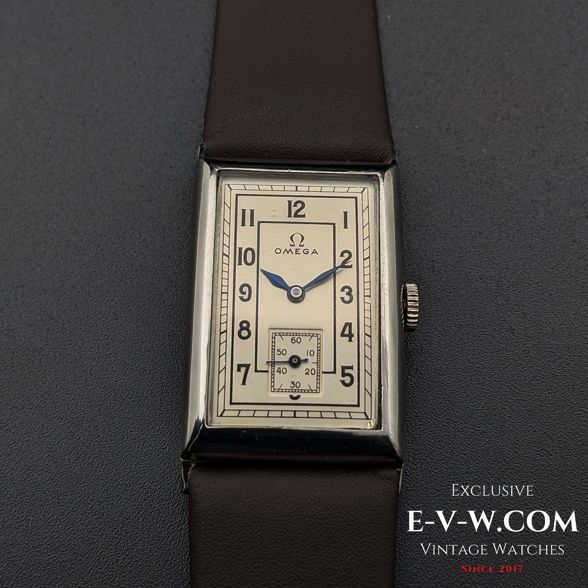 94 Years Old Antique Omega Tank / Art Deco / Cal. T17 / Antique 1930