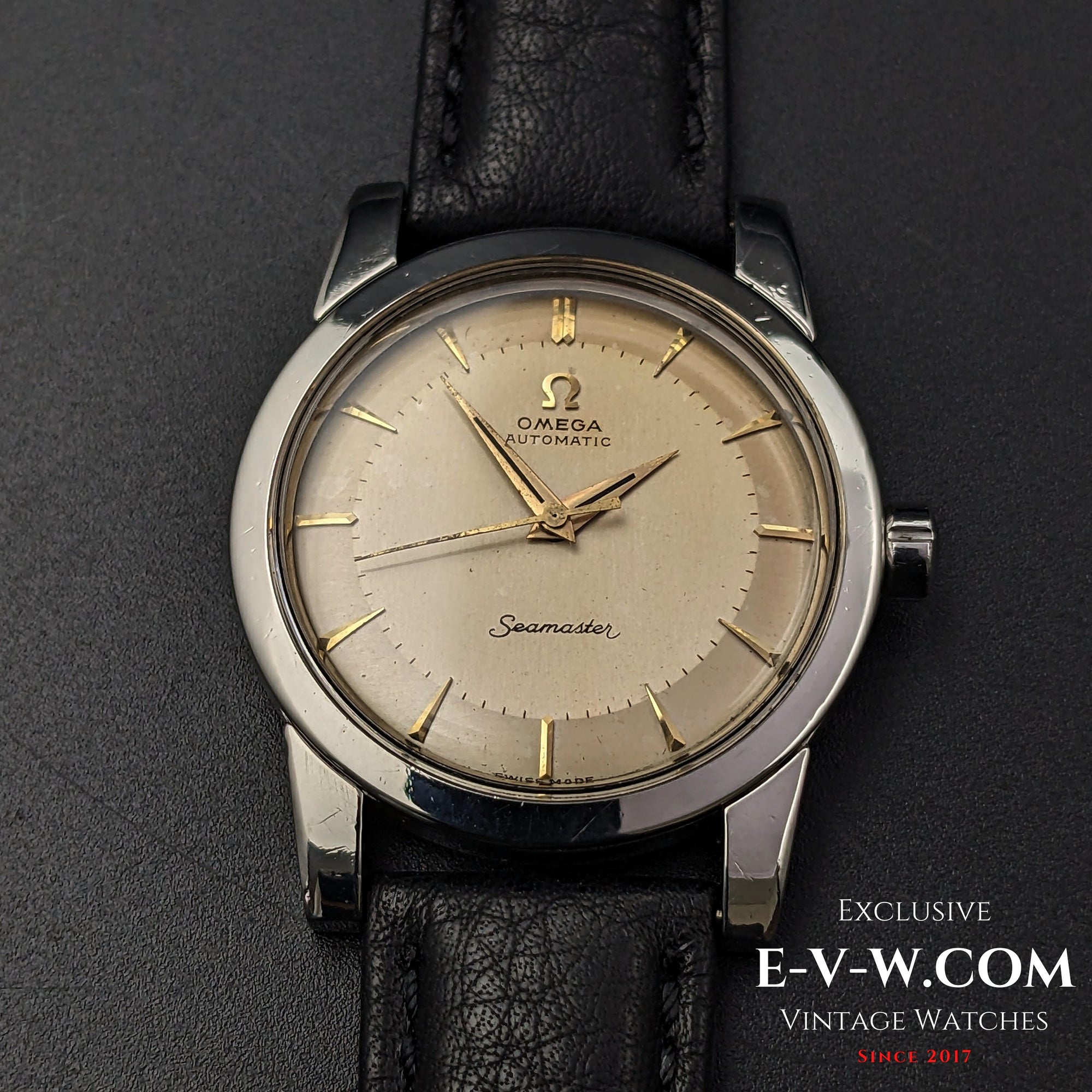 70 Jahre alte Vintage Omega Seamaster Bumper Automatic Ref. 2577 / Kal. 354, Baujahr 1954