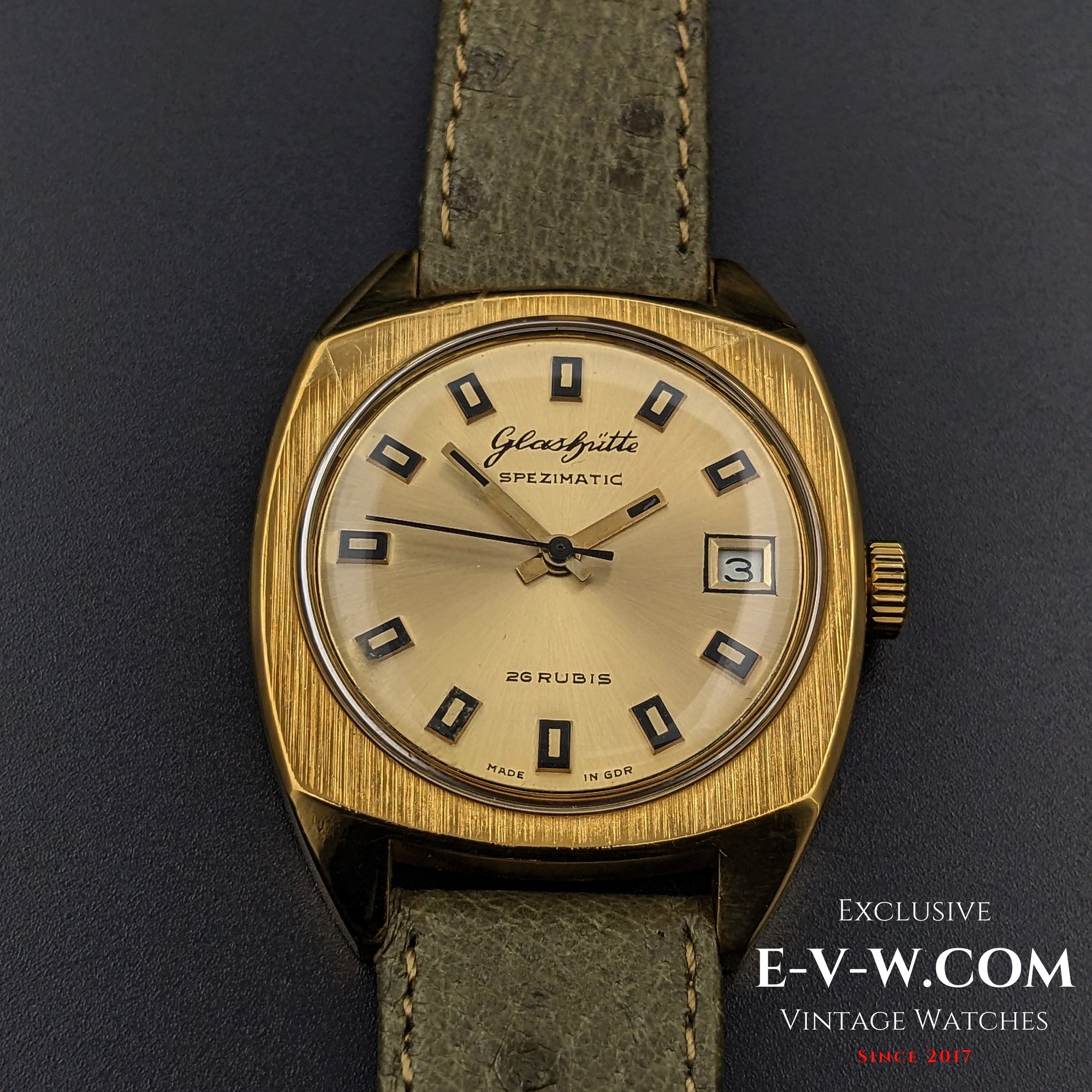 50 Years Old Vintage GUB Glashutte SPEZIMATIC DDR 30-year jubilee. / Cal. 75 / Vintage 1970's