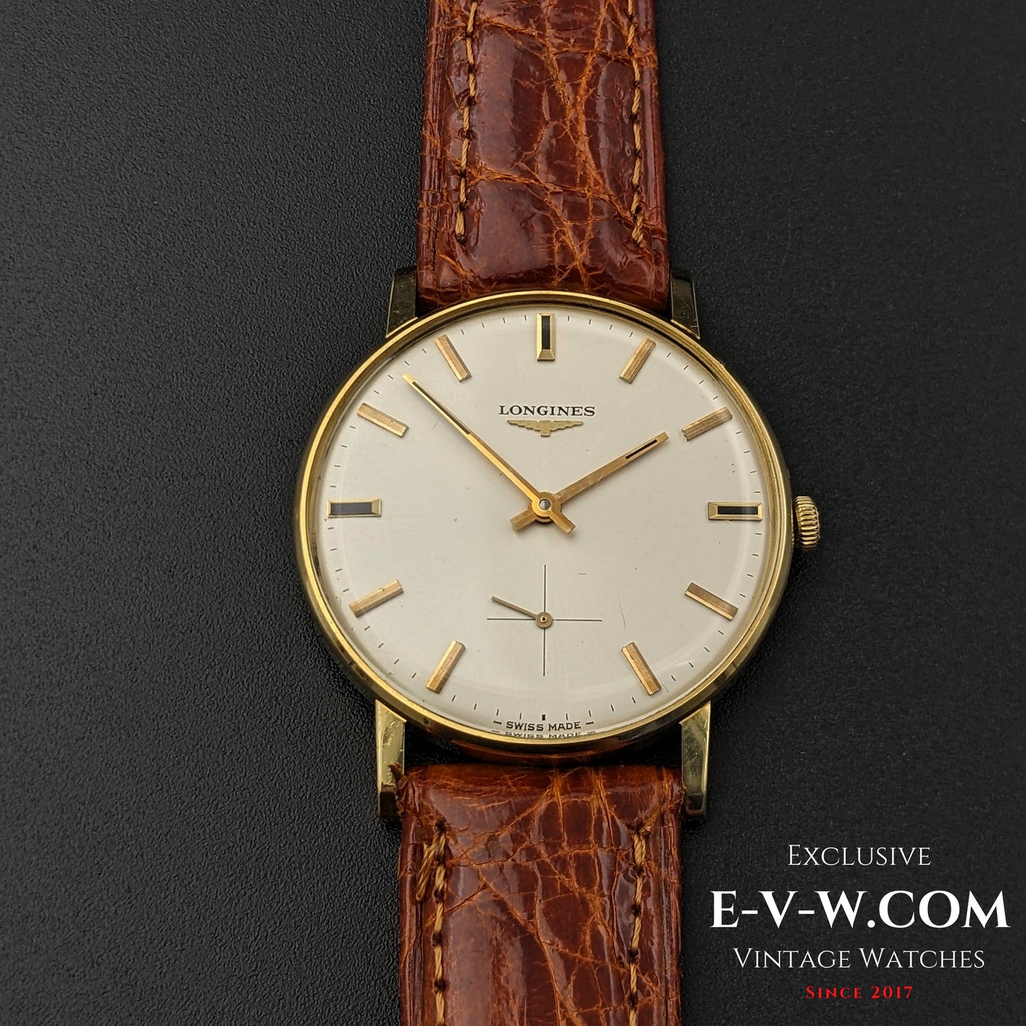 55 Years Old Vintage Longines Classic / 18K solid Gold / Cal. 490 / Vintage 1969