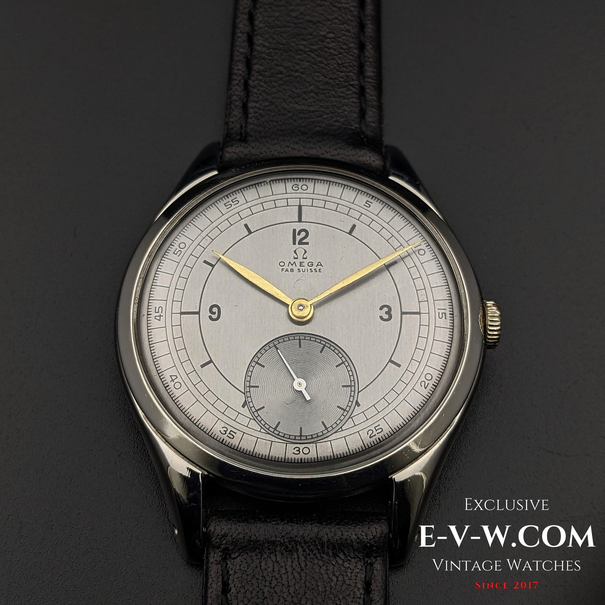 77 Years Old Vintage Omega Sector Dial / Oversize Jumbo 38mm / Ref. 2505 / Cal. 265 / Vintage 1947