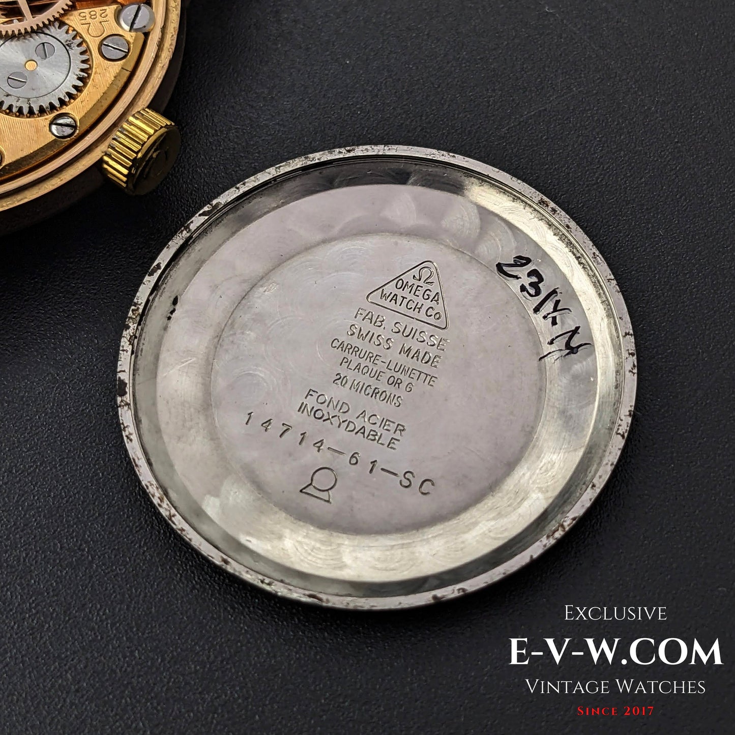 62 Years Old Vintage Omega Black dial Ref. 14714-61SC / Cal. 285 / Vintage 1961