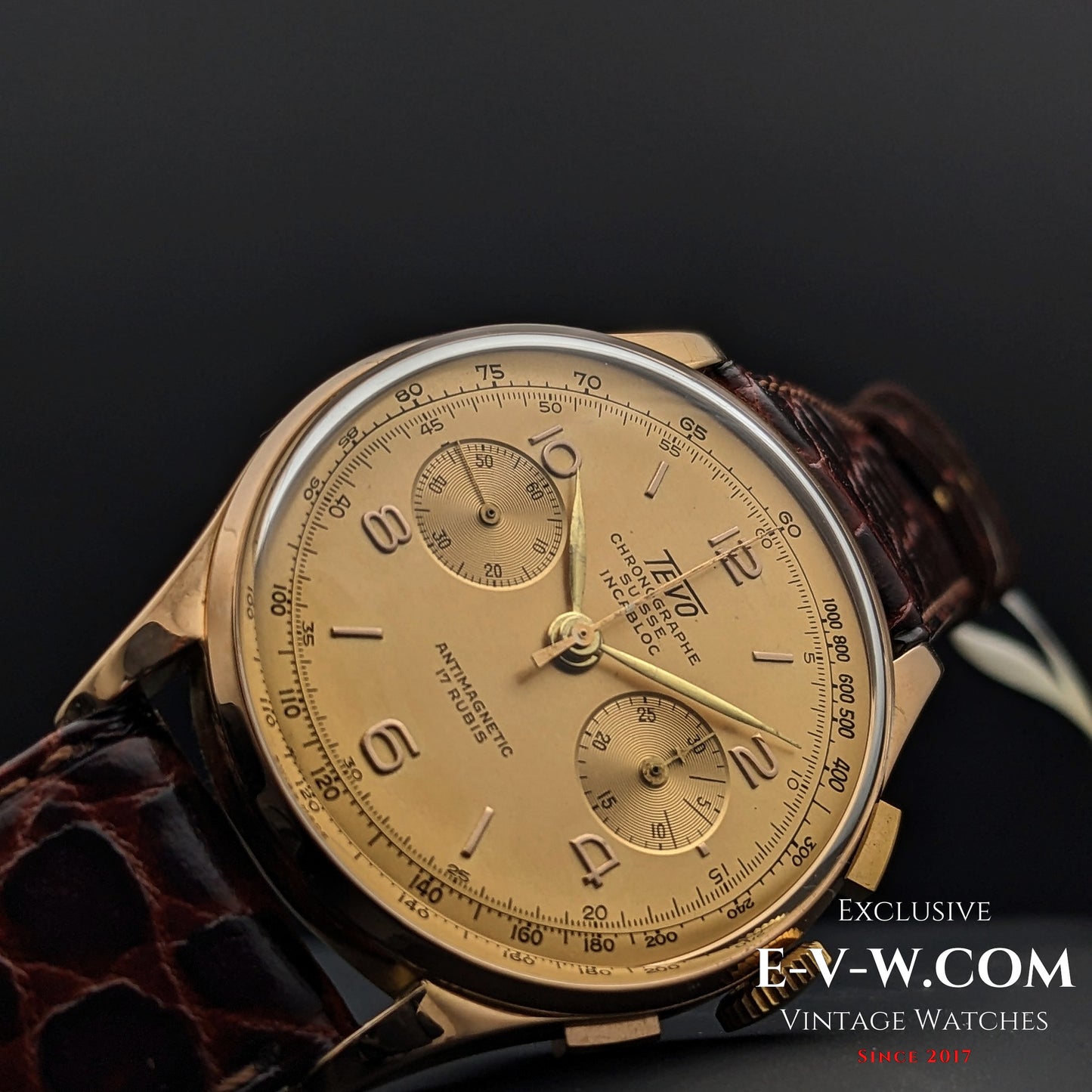 84 Vintage Chronographe SUISSE INCABLOC / 18K Pink Gold / Jumbo / Cal. Vintage 1940