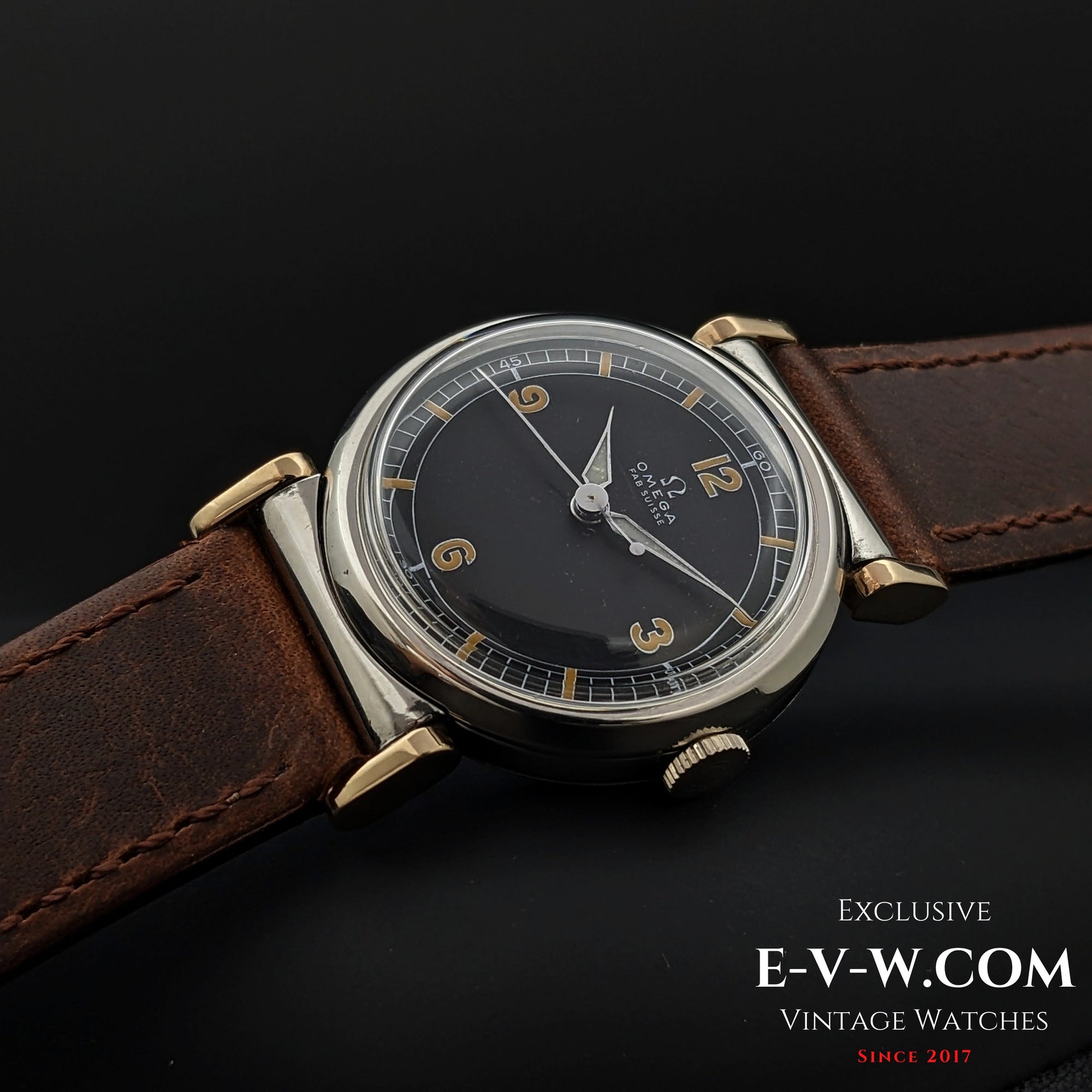 89 Very Rare Omega Medicus Scarab Art Deco / Steel-Gold / Cal. 23.4SC Vintage 1935