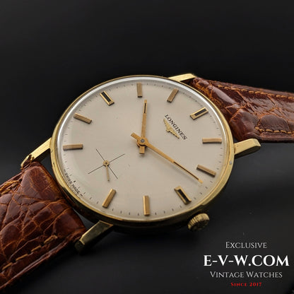 55 Years Old Vintage Longines Classic / 18K solid Gold / Cal. 490 / Vintage 1969