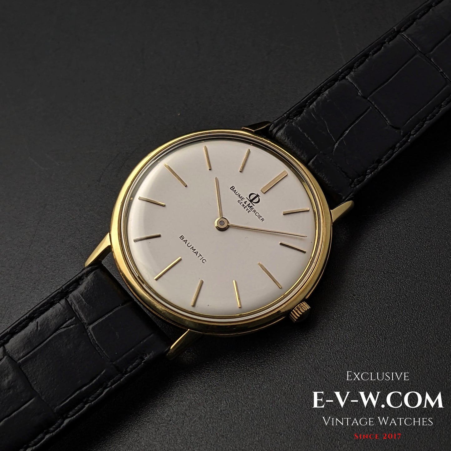 60 Years Old Vintage Baume & Mercier Genève Baumatic 18k Gold / Cal. MB 12800 Micro rotor / Vintage 1960s