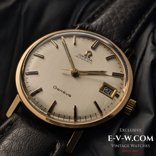 57 Years Old Vintage Omega Automatic Geneve / 18k Solid Gold / Cal. 565 / Vintage 1968