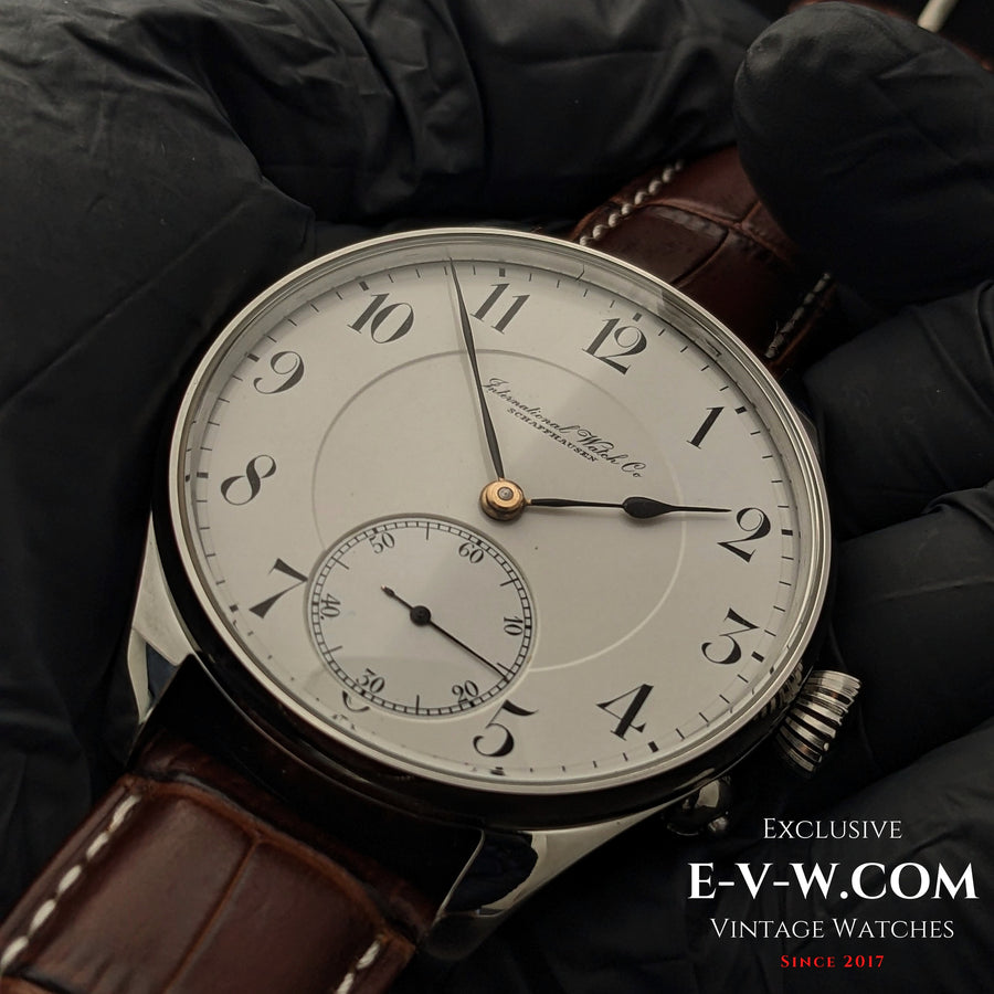 Reloj de bolsillo IWC Schaffhausen Jumbo antiguo de 113 años, calibre 53, antiguo, 1911 