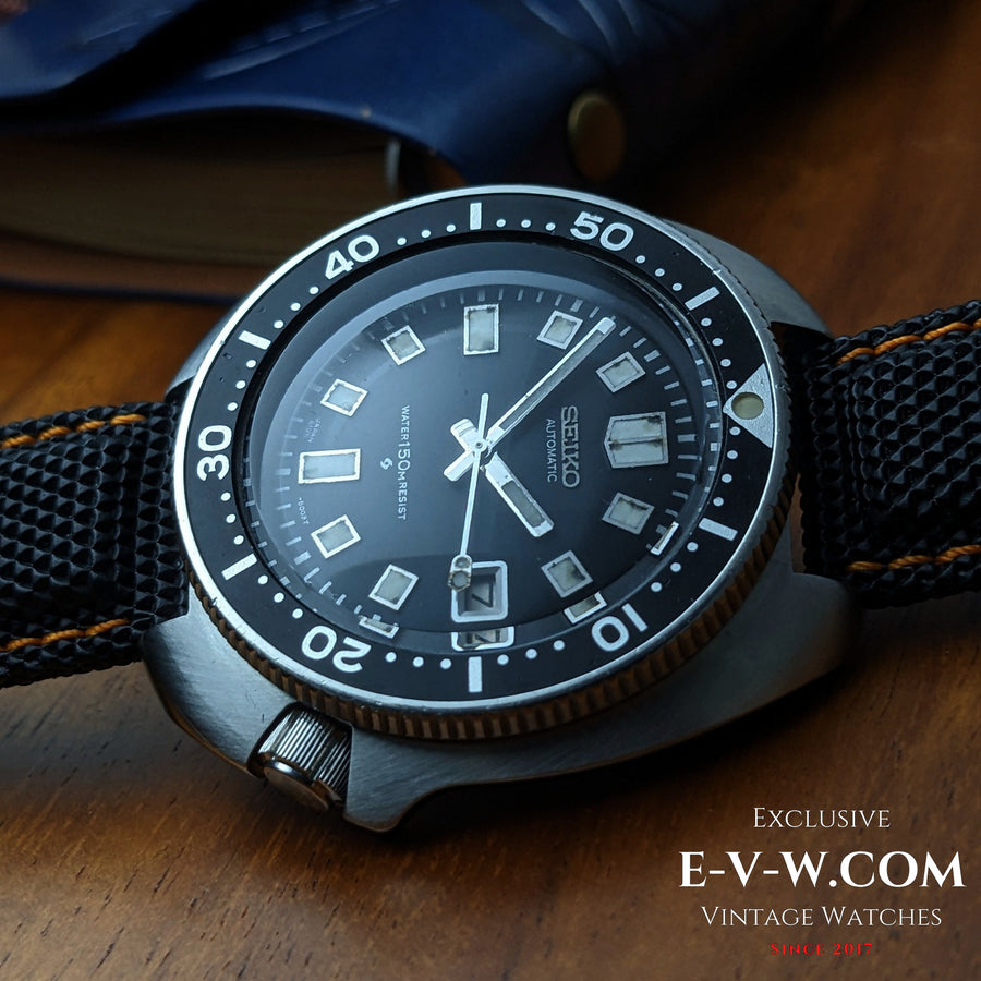 ساعة عتيقة عمرها 55 سنة SEIKO Diver Capitan Willard أوتوماتيكية، مرجع 6105-8110 / العيار 6105B / عتيقة من سبعينات القرن الماضي / تم صيانتها